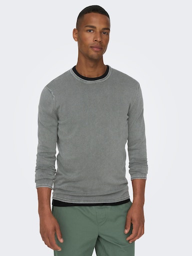 ONLY & SONS Rundhalspullover »ONSGARSON 12 WASH CREW KNIT NOOS« von Only & Sons