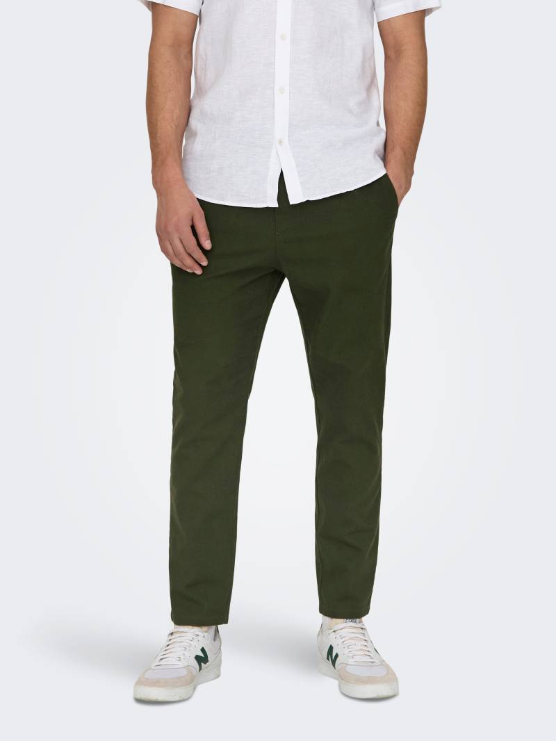 ONLY & SONS Stoffhose »ONSLINUS CROP 0007 COT LIN PNT NOOS«, mit Leinen von Only & Sons