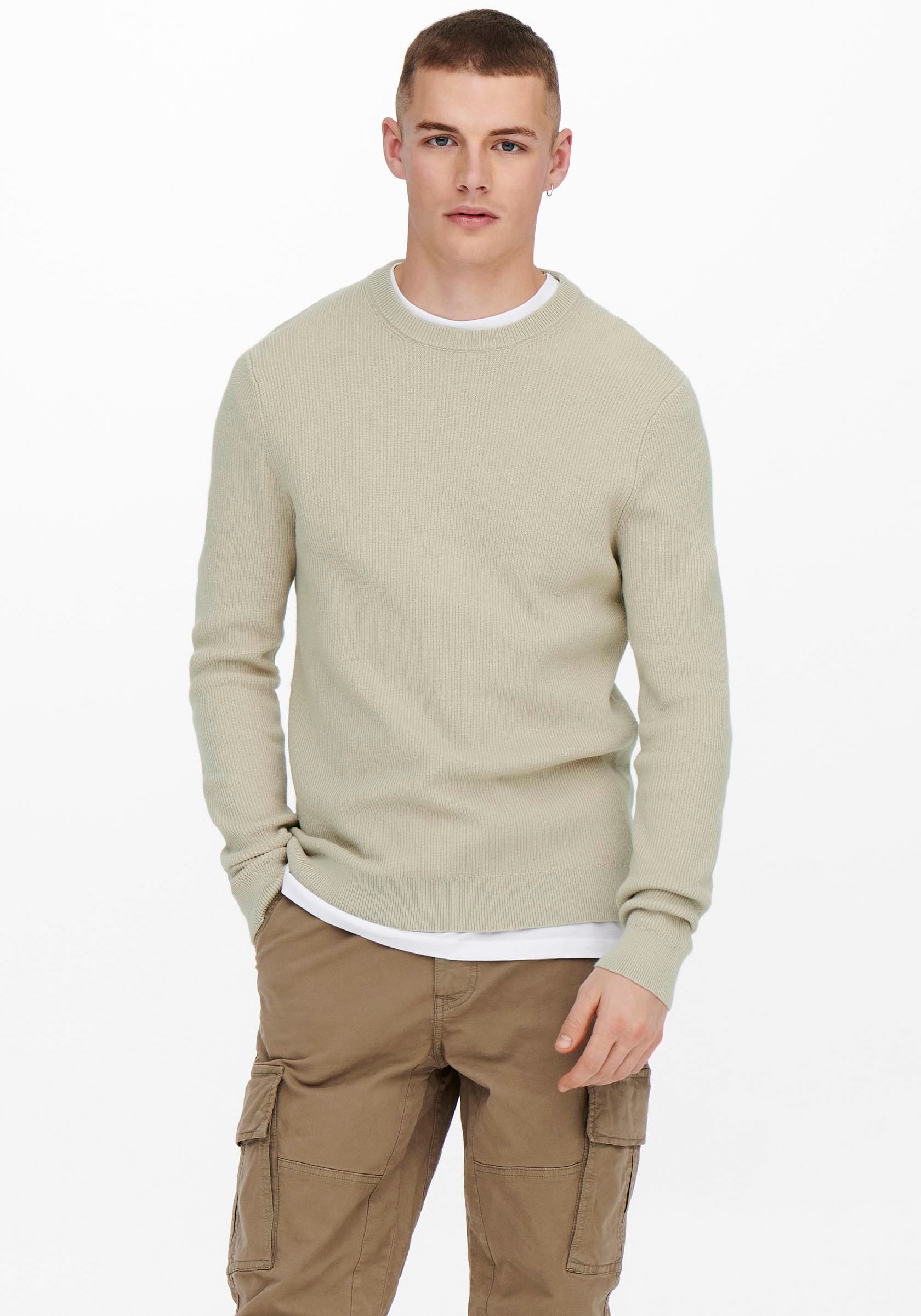 ONLY & SONS Strickpullover, im Strukturmuster ONLY & SONS Strickpullover, im Strukturmuster von Only & Sons