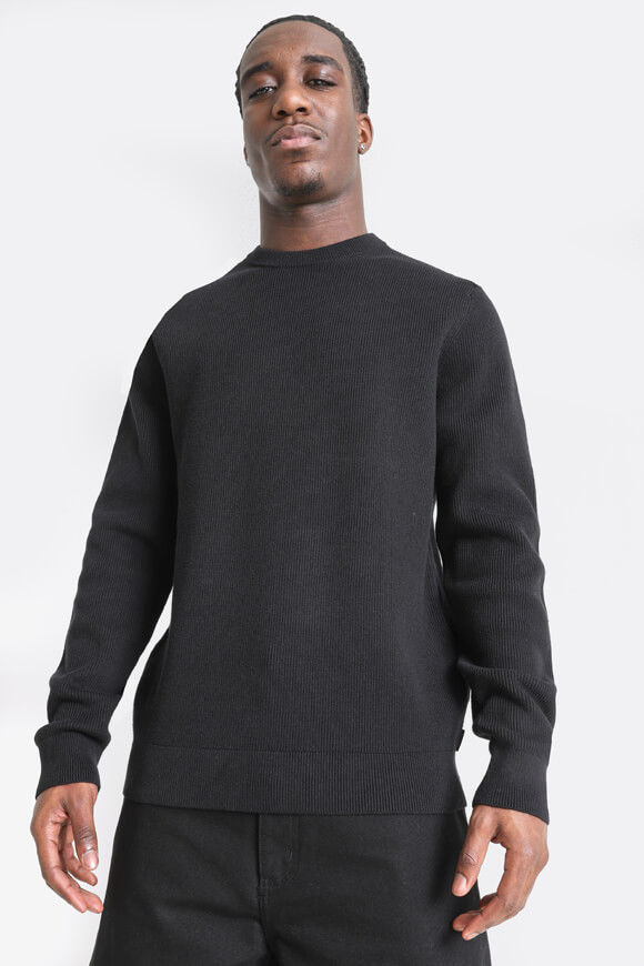 Only & Sons Gerippter Strickpullover | Black | Herren  | L von Only & Sons