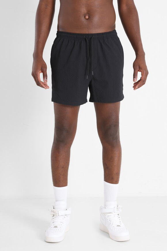 Only & Sons Life Solid Seersucker Badeshorts | Black | Herren  | L von Only & Sons