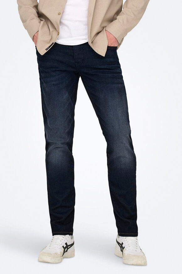 Only & Sons Loom Slim Fit Jeans L32 | Dark Blue | Herren  | 30/32 von Only & Sons