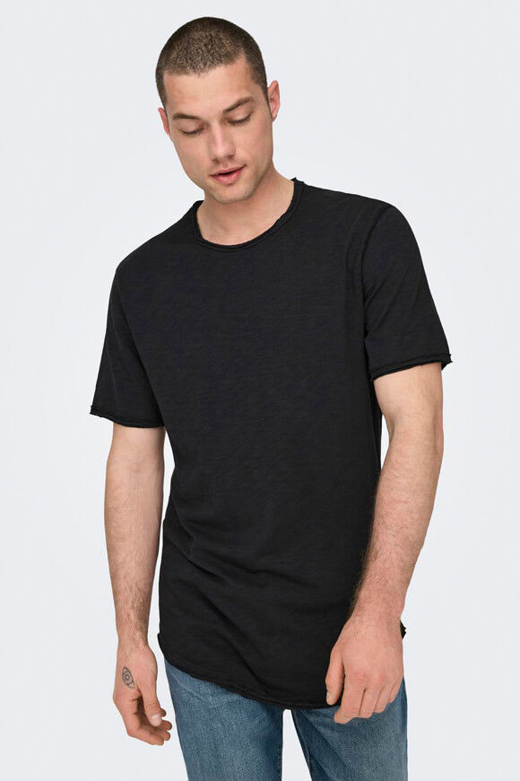 Only & Sons ONSBENNE LONGY T-Shirt | Black | Herren  | M von Only & Sons