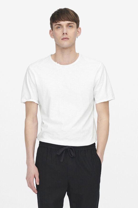 Only & Sons ONSBENNE LONGY T-Shirt | Bright White | Herren | M Only & Sons ONSBENNE LONGY T-Shirt | Bright White | Herren | M von Only & Sons