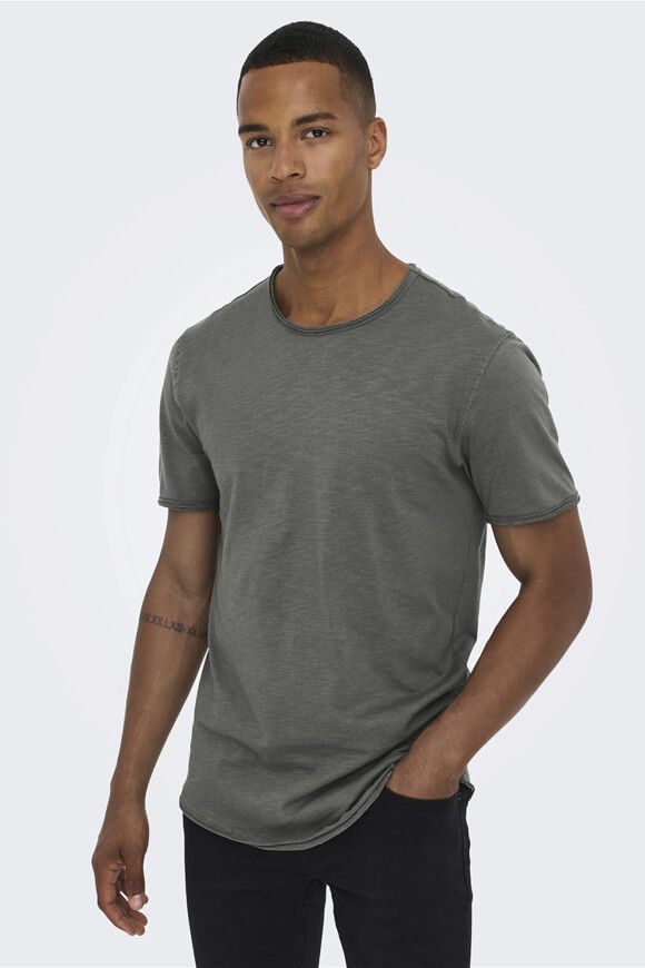Only & Sons ONSBENNE LONGY T-Shirt | Castor Grey | Herren  | L von Only & Sons