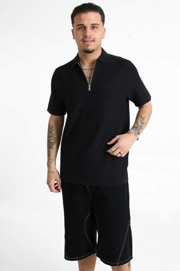 Only & Sons ONSDOMI Strick Poloshirt | Black | Herren  | L von Only & Sons