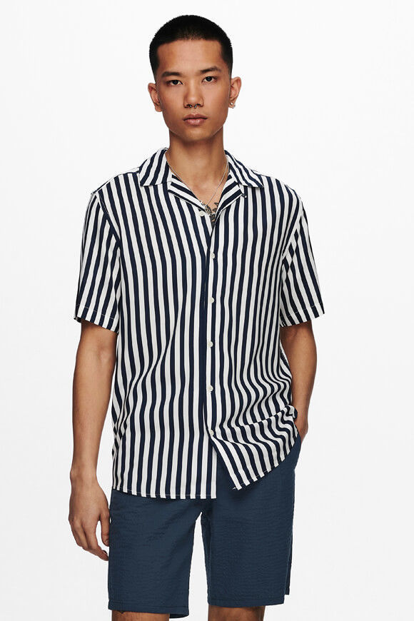 Only & Sons ONSWAYNE Hemd | Dress Blues + White | Herren | L Only & Sons ONSWAYNE Hemd | Dress Blues + White | Herren | L von Only & Sons