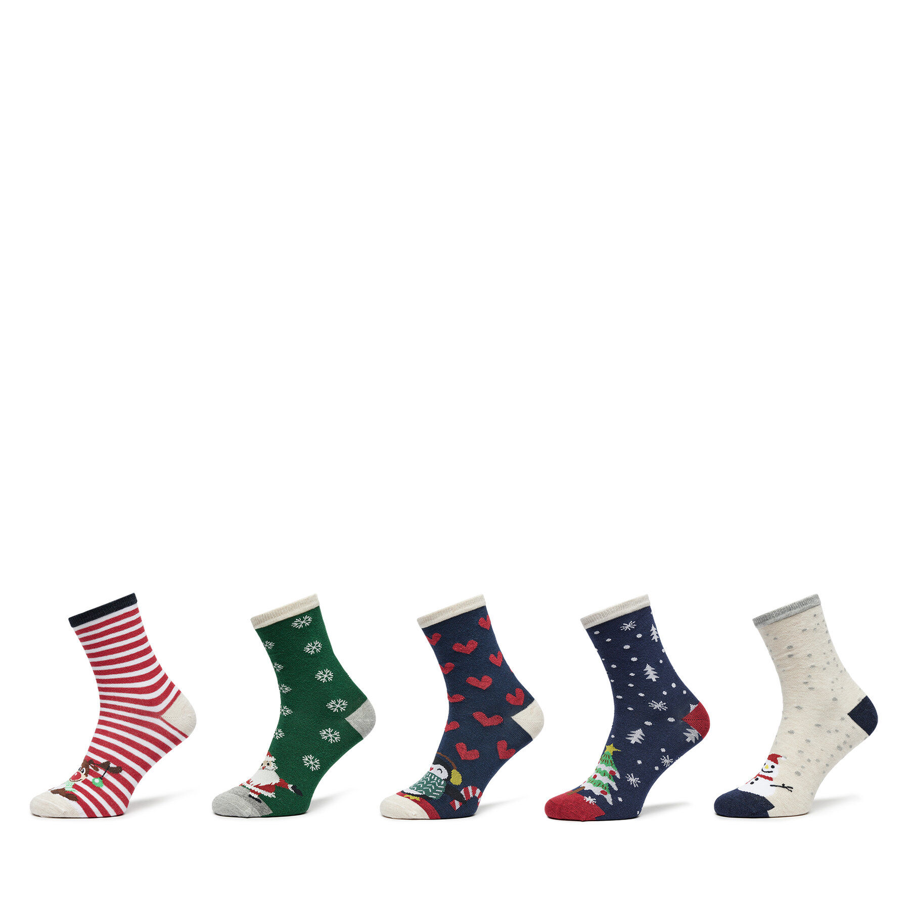 5er-Set hohe Damensocken ONLY Christmas 15302304 Bunt von Only