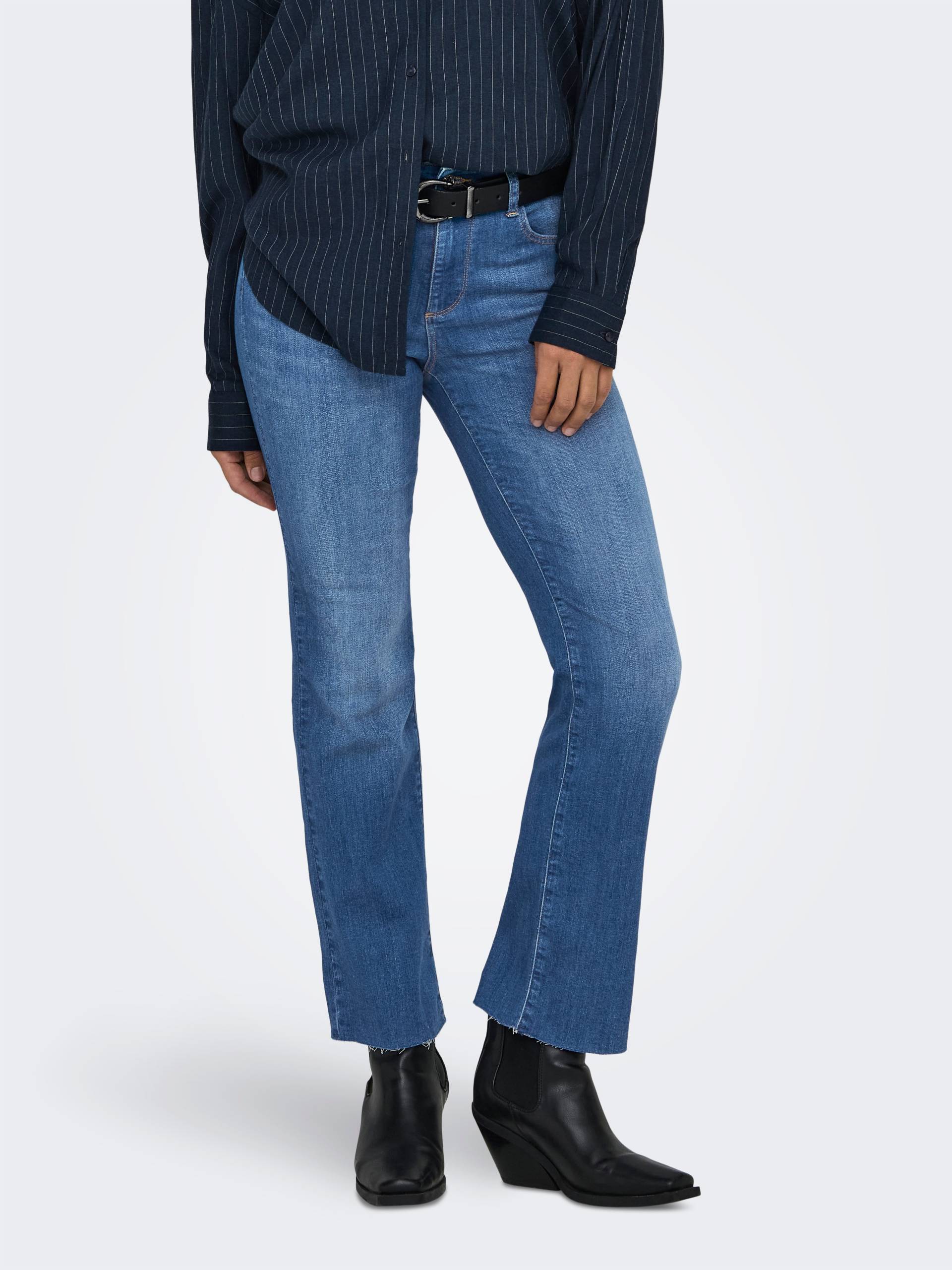 ONLY 7/8-Jeans »ONLANN-KENYA MW CR AK FLA DNM SOO618NOOS« ONLY 7/8-Jeans »ONLANN-KENYA MW CR AK FLA DNM SOO618NOOS« von Only