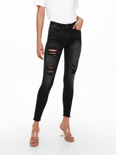 ONLY Ankle-Jeans »ONLBLUSH MID SK RW AK DT DNM TAI099 NOOS«, mit Destroyed Effekt von Only