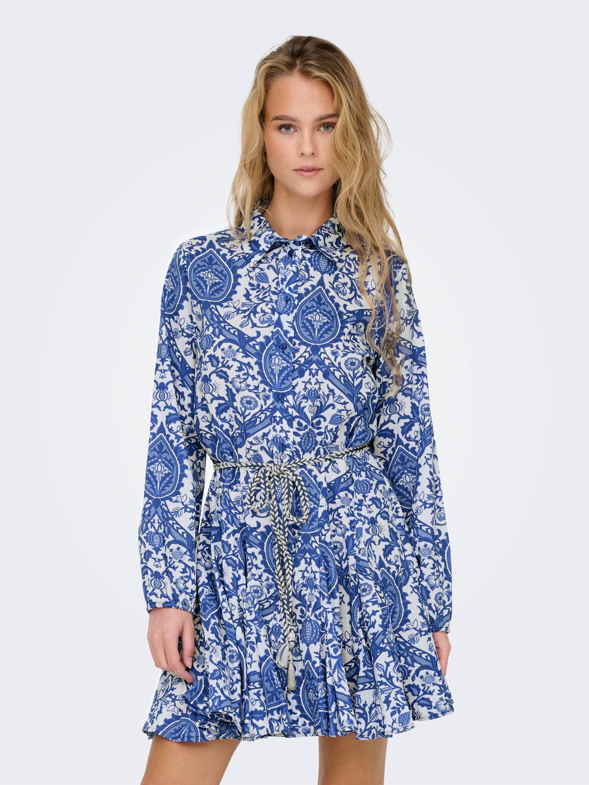 ONLY Blusenkleid »ONLLUMINA L/S SHORT DRESS WVN NOOS« von Only