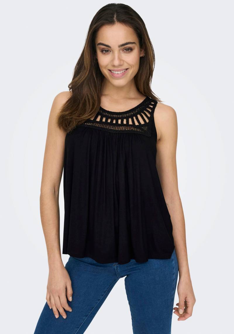 ONLY Blusenshirt »ONLLINE S/L CROCHET TOP CS JRS« von Only