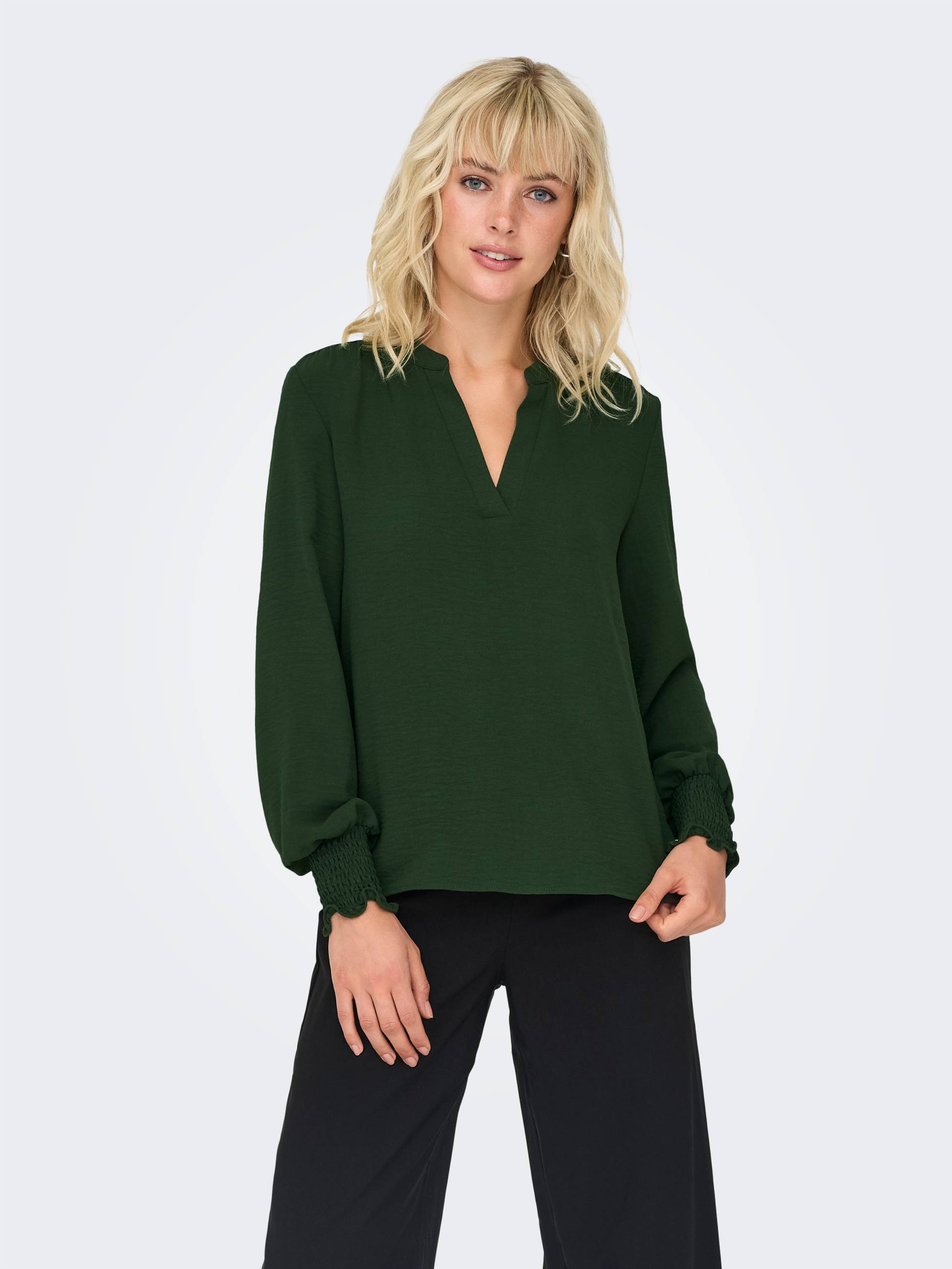 ONLY Blusenshirt »ONLMETTE V-NECK LS SMOCK TOP NOOS WVN« ONLY Blusenshirt »ONLMETTE V-NECK LS SMOCK TOP NOOS WVN« von Only