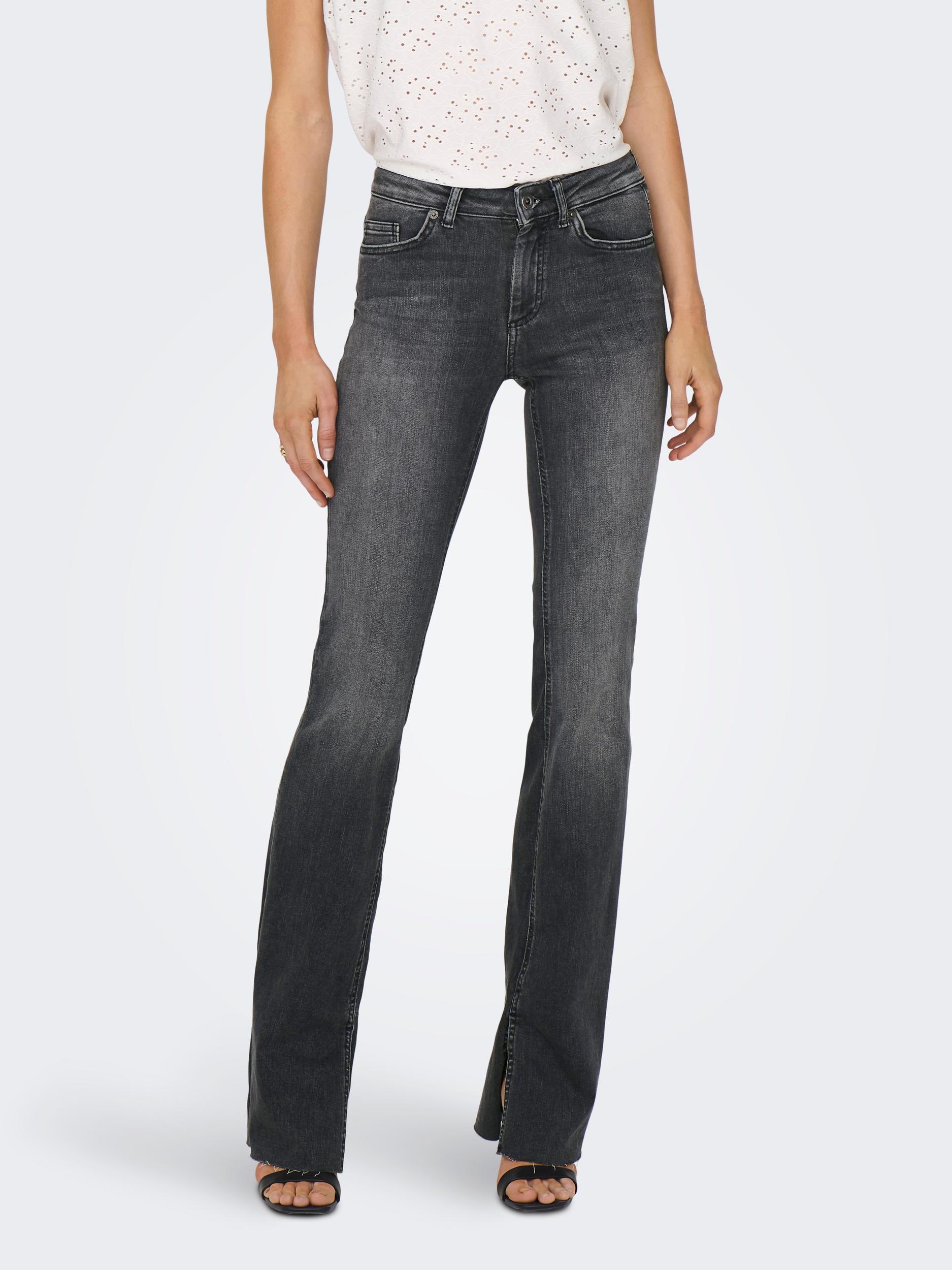 ONLY Bootcut-Jeans »ONLBLUSH HW SLIT FLR RAW DNM« ONLY Bootcut-Jeans »ONLBLUSH HW SLIT FLR RAW DNM« von Only
