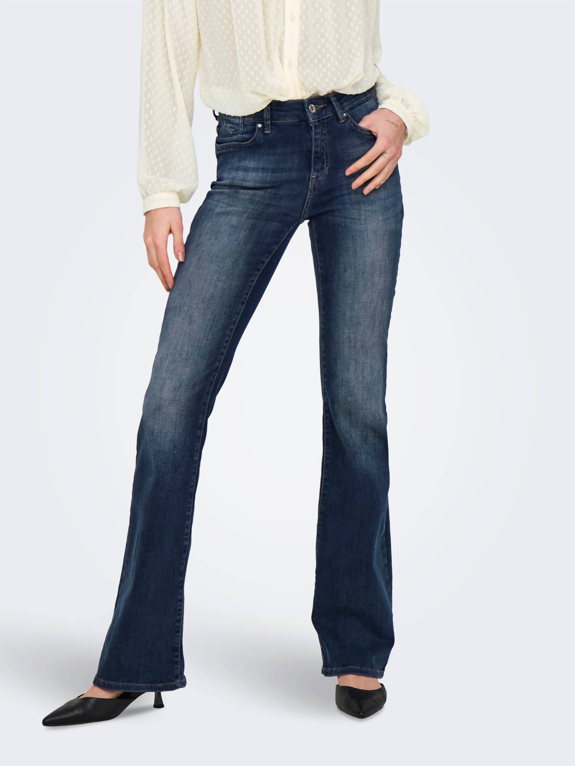 ONLY Bootcut-Jeans »ONLBLUSH ICON COIN MID FL DNM CRO300NOOS« ONLY Bootcut-Jeans »ONLBLUSH ICON COIN MID FL DNM CRO300NOOS« von Only