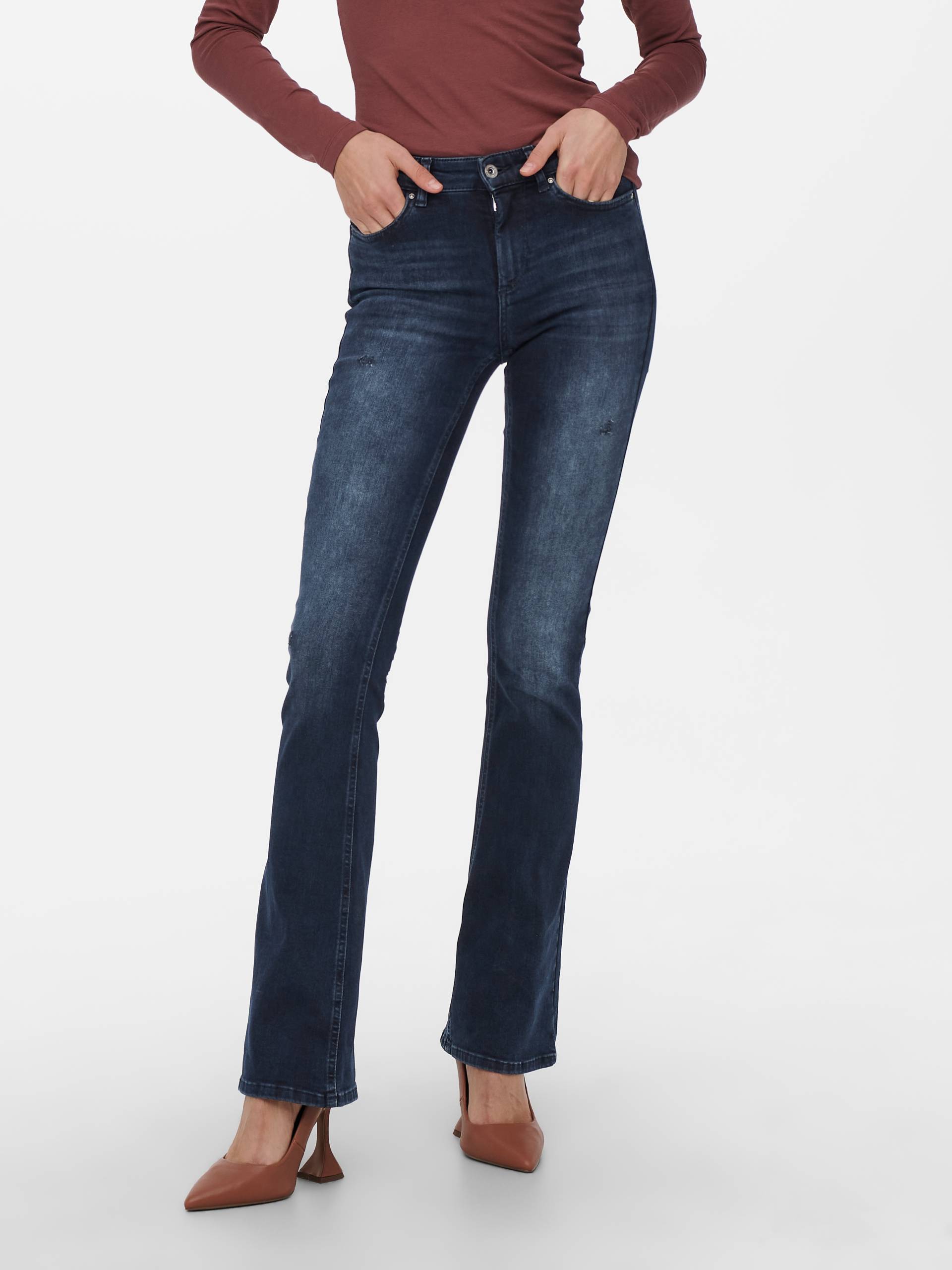 ONLY Bootcut-Jeans »ONLBLUSH MID FLARED DNM REA409 NOOS« ONLY Bootcut-Jeans »ONLBLUSH MID FLARED DNM REA409 NOOS« von Only