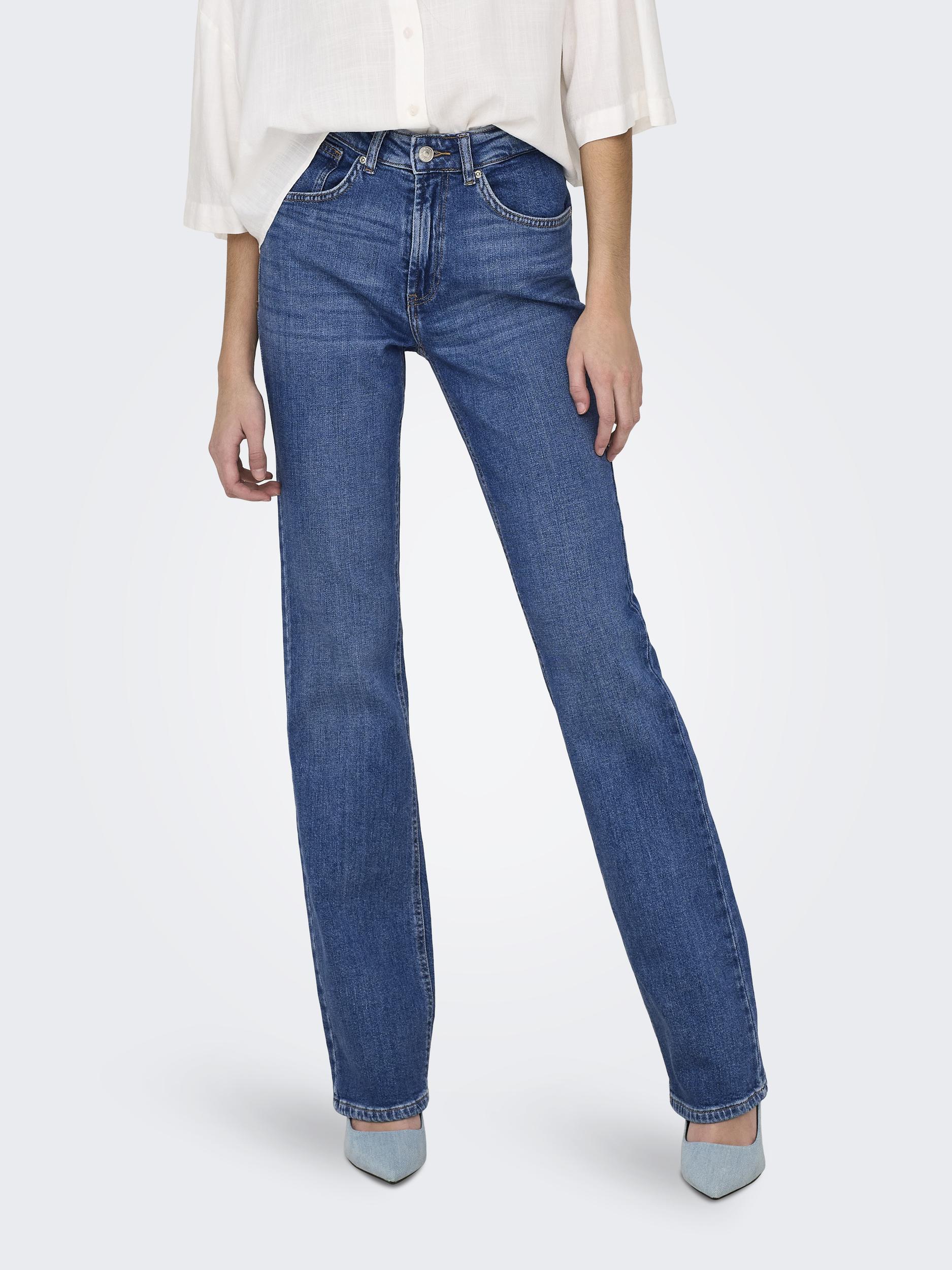 ONLY Bootcut-Jeans »ONLEVERLY MW SWEET FLARED DNM CRO187«, (Flared Jeans, Schlagjeans, ausgestellte Beinform, normale Leibhöhe), Baumwollmischung mit Stretch sorgt für ein angenehmes Tragegefühl ONLY Bootcut-Jeans »ONLEVERLY MW SWEET FLARED DNM CRO187«, (Flared Jeans, Schlagjeans, ausgestellte Beinform, normale Leibhöhe), Baumwollmischung mit Stretch sorgt für ein angenehmes Tragegefühl von Only