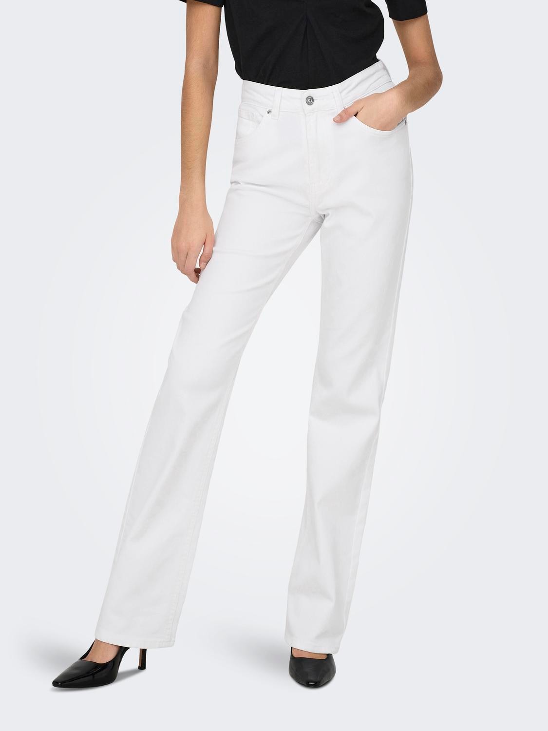 ONLY Bootcut-Jeans »ONLEVERLY MW SWEET FLARED DNM CRO187«, (Flared Jeans, Schlagjeans, ausgestellte Beinform, normale Leibhöhe), Baumwollmischung mit Stretch sorgt für ein angenehmes Tragegefühl ONLY Bootcut-Jeans »ONLEVERLY MW SWEET FLARED DNM CRO187«, (Flared Jeans, Schlagjeans, ausgestellte Beinform, normale Leibhöhe), Baumwollmischung mit Stretch sorgt für ein angenehmes Tragegefühl von Only