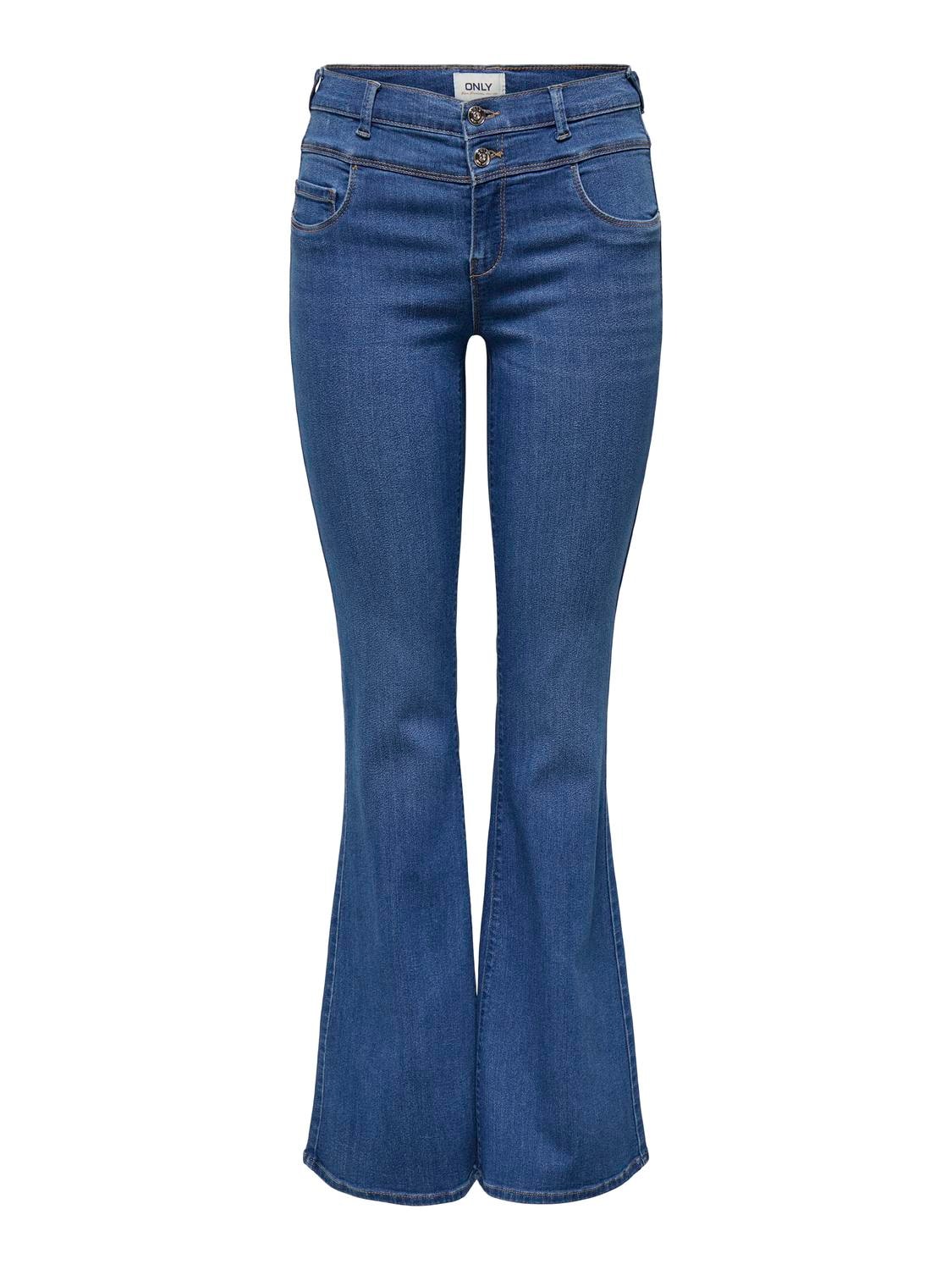 ONLY Bootcut-Jeans »ONLRAIN MID FRONT YOKE FLARED DNM BOX X« ONLY Bootcut-Jeans »ONLRAIN MID FRONT YOKE FLARED DNM BOX X« von Only