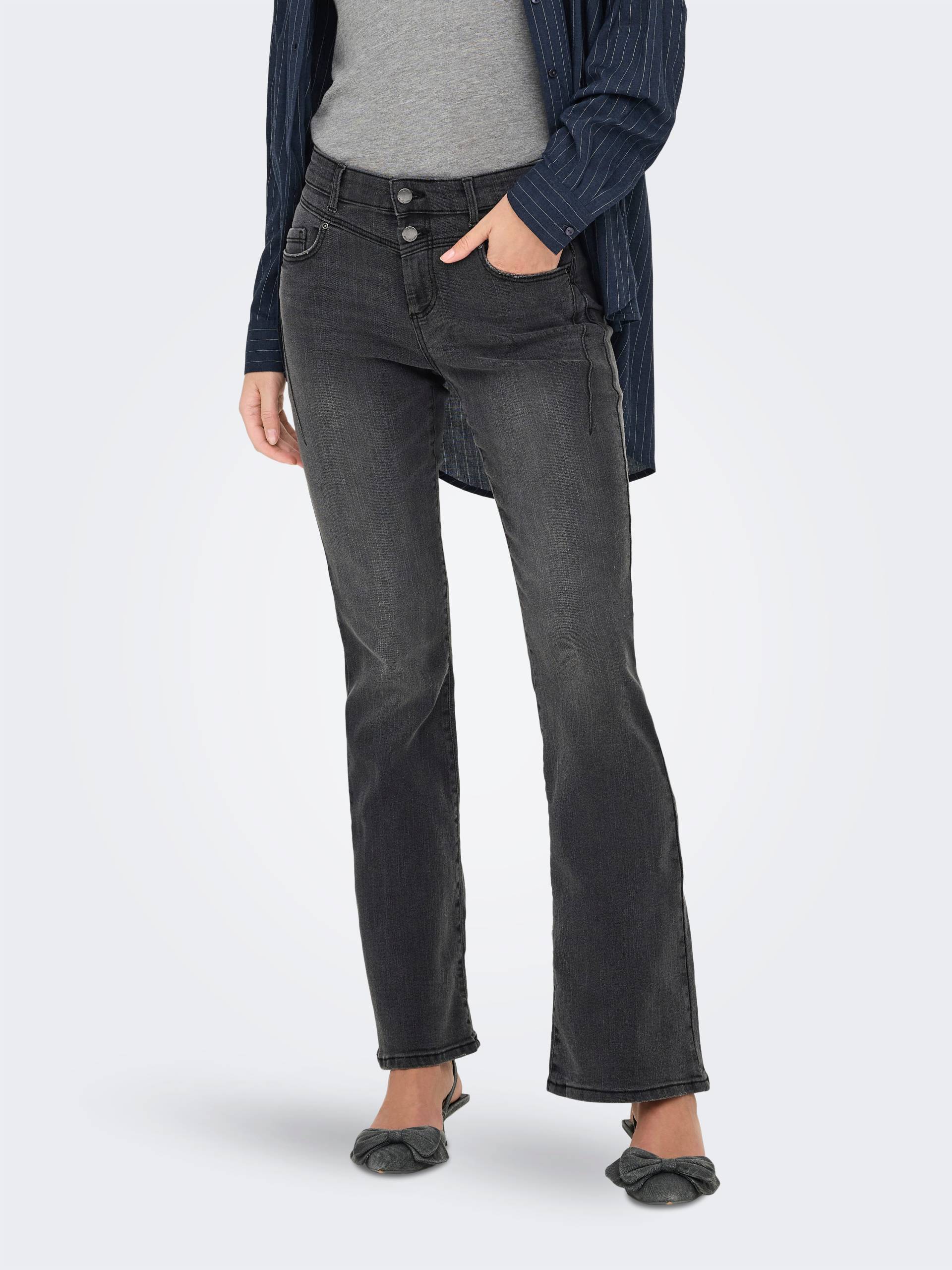 ONLY Bootcut-Jeans »ONLSARAH VIS BUT MID FLARED DNM BOX« ONLY Bootcut-Jeans »ONLSARAH VIS BUT MID FLARED DNM BOX« von Only