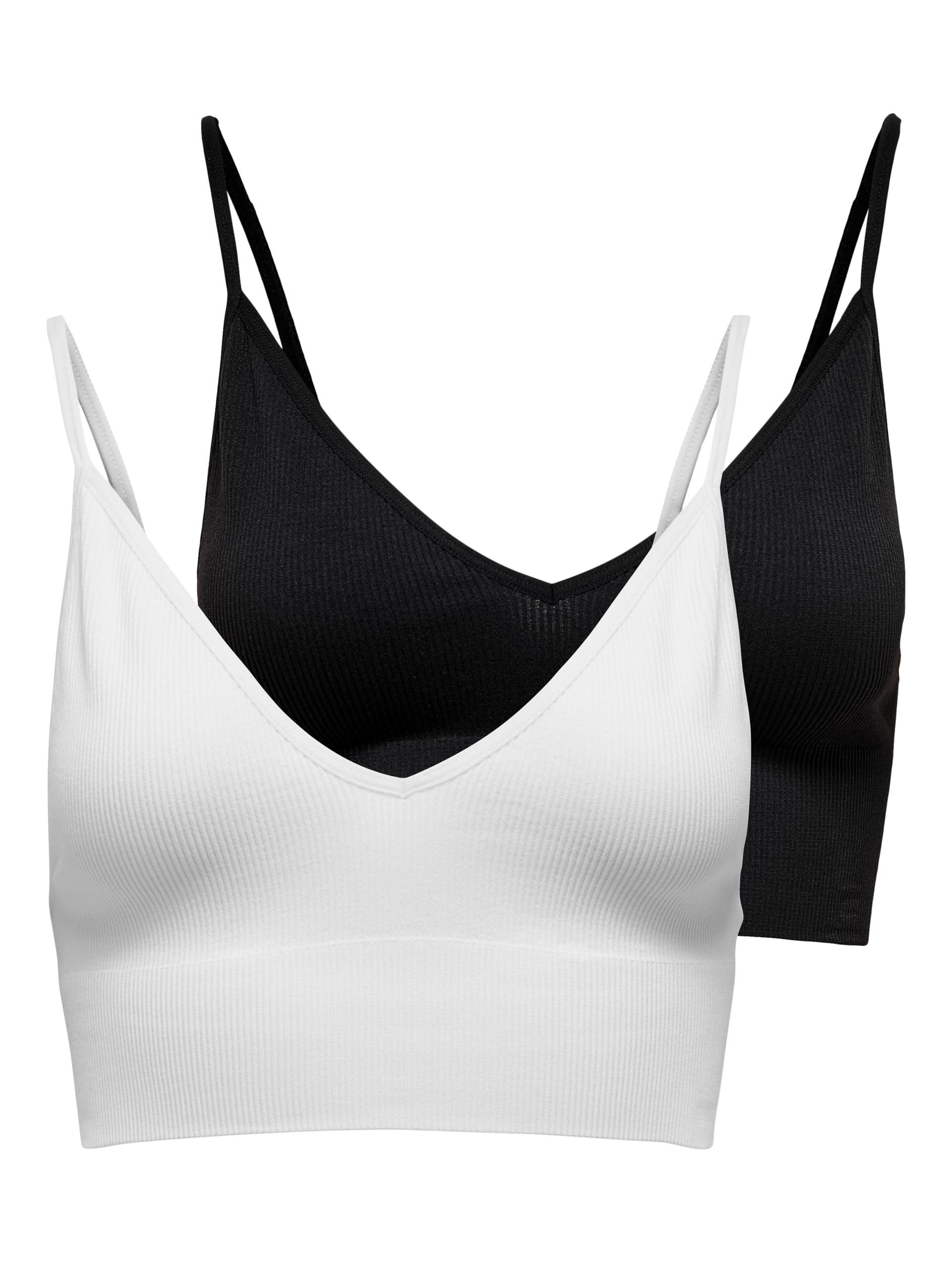 ONLY Bustier »ONLVICKY RIB S-LESS V-NECK 2-PACK TOP« ONLY Bustier »ONLVICKY RIB S-LESS V-NECK 2-PACK TOP« von Only