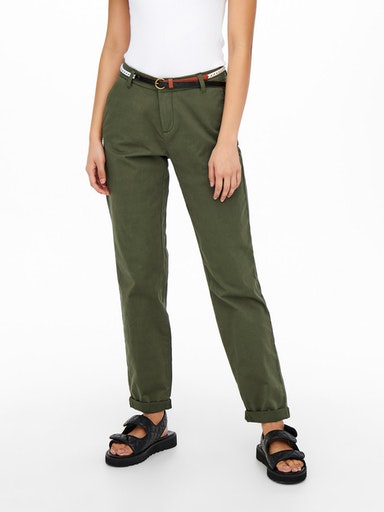 ONLY Chinohose »ONLBIANA COTTON BELT CHINO CC PNT«, knöchellange Form mit Umschlagsaum von Only