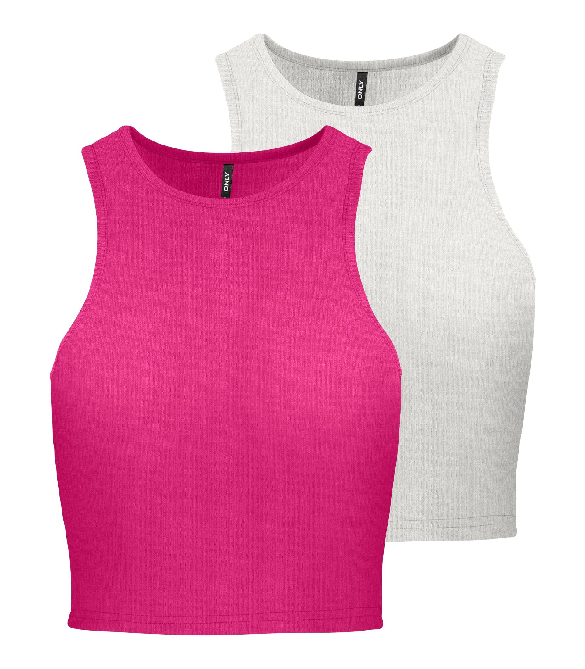 ONLY Crop-Top »ONLBELIA S/L CROP TOP CS JRS 2PACK«, (Packung, 2 tlg.) von Only