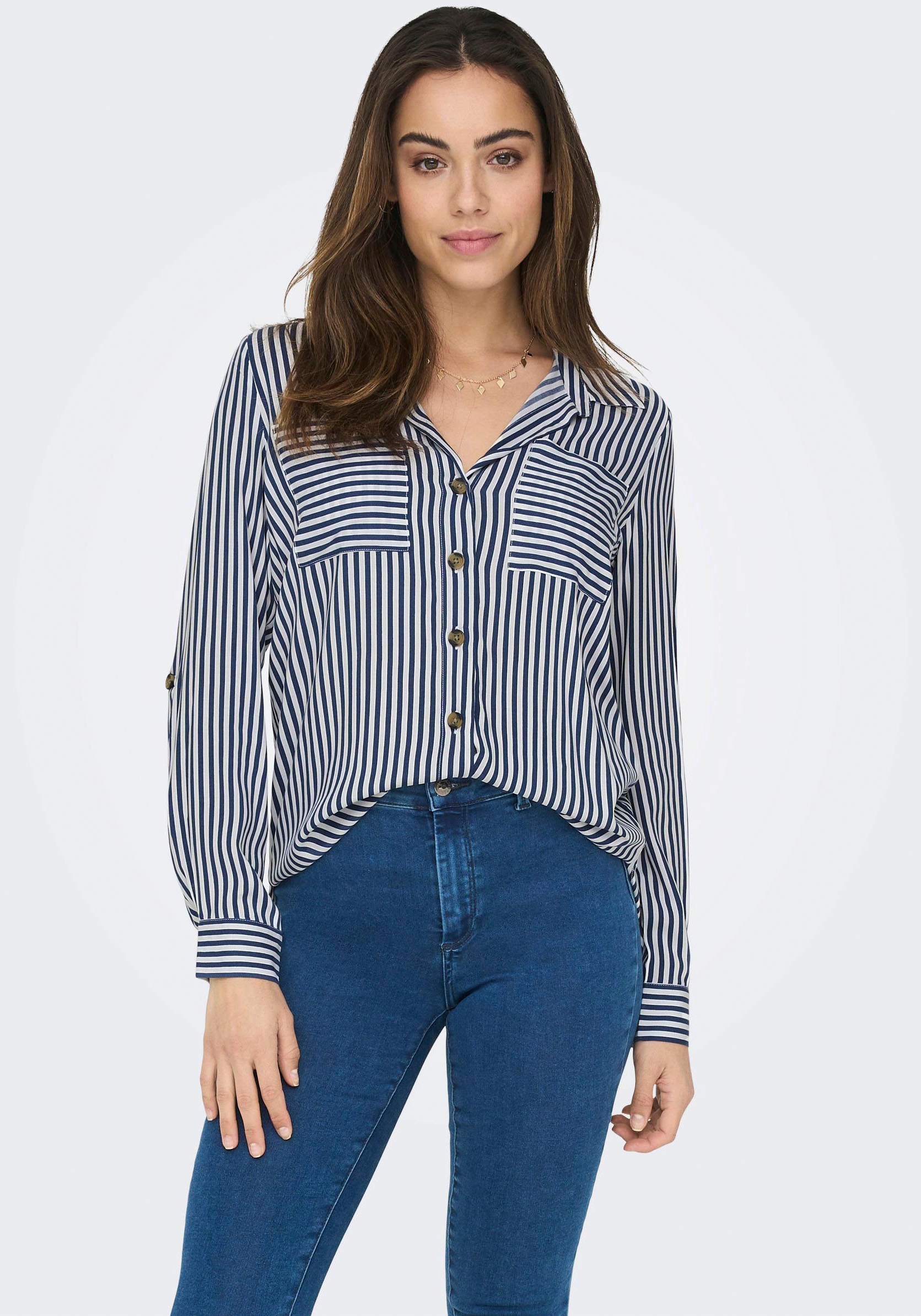 ONLY Hemdbluse »ONLYASMIN SHIRT L/S WVN NOOS« ONLY Hemdbluse »ONLYASMIN SHIRT L/S WVN NOOS« von Only
