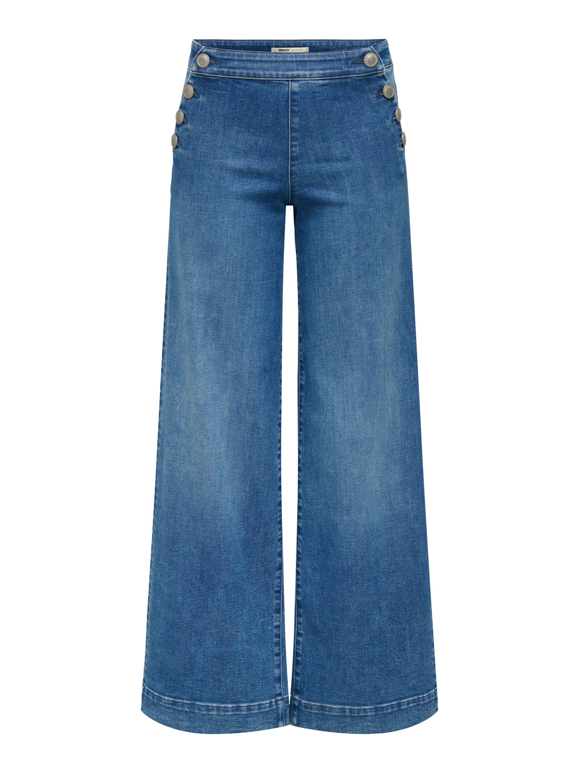 ONLY High-waist-Jeans »ONLMADISON HW BUTTON WIDE DNM GEN769NOOS« ONLY High-waist-Jeans »ONLMADISON HW BUTTON WIDE DNM GEN769NOOS« von Only