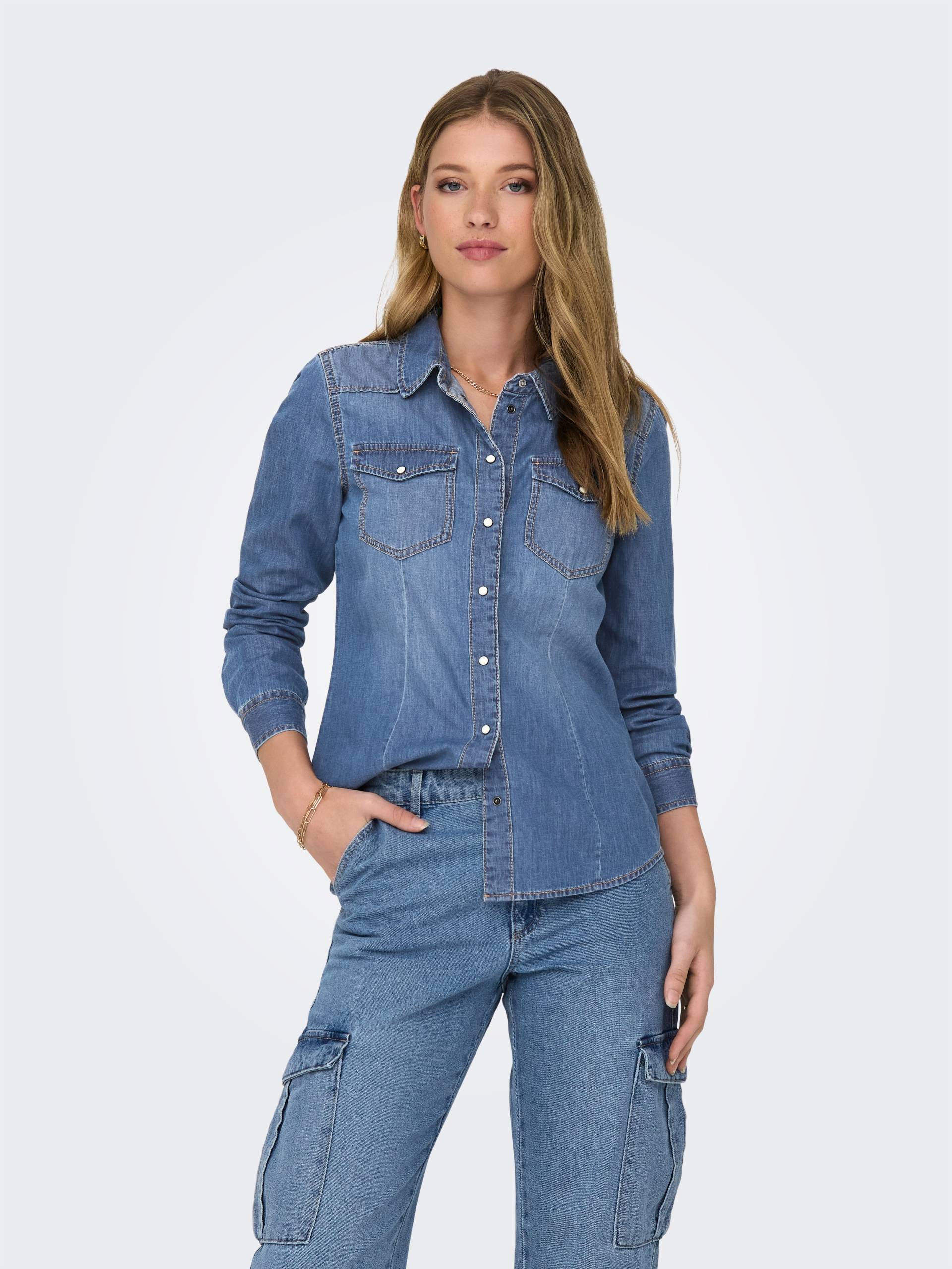 ONLY Jeansbluse »ONLALEXA L/S DNM SHIRT FS NOOS« ONLY Jeansbluse »ONLALEXA L/S DNM SHIRT FS NOOS« von Only