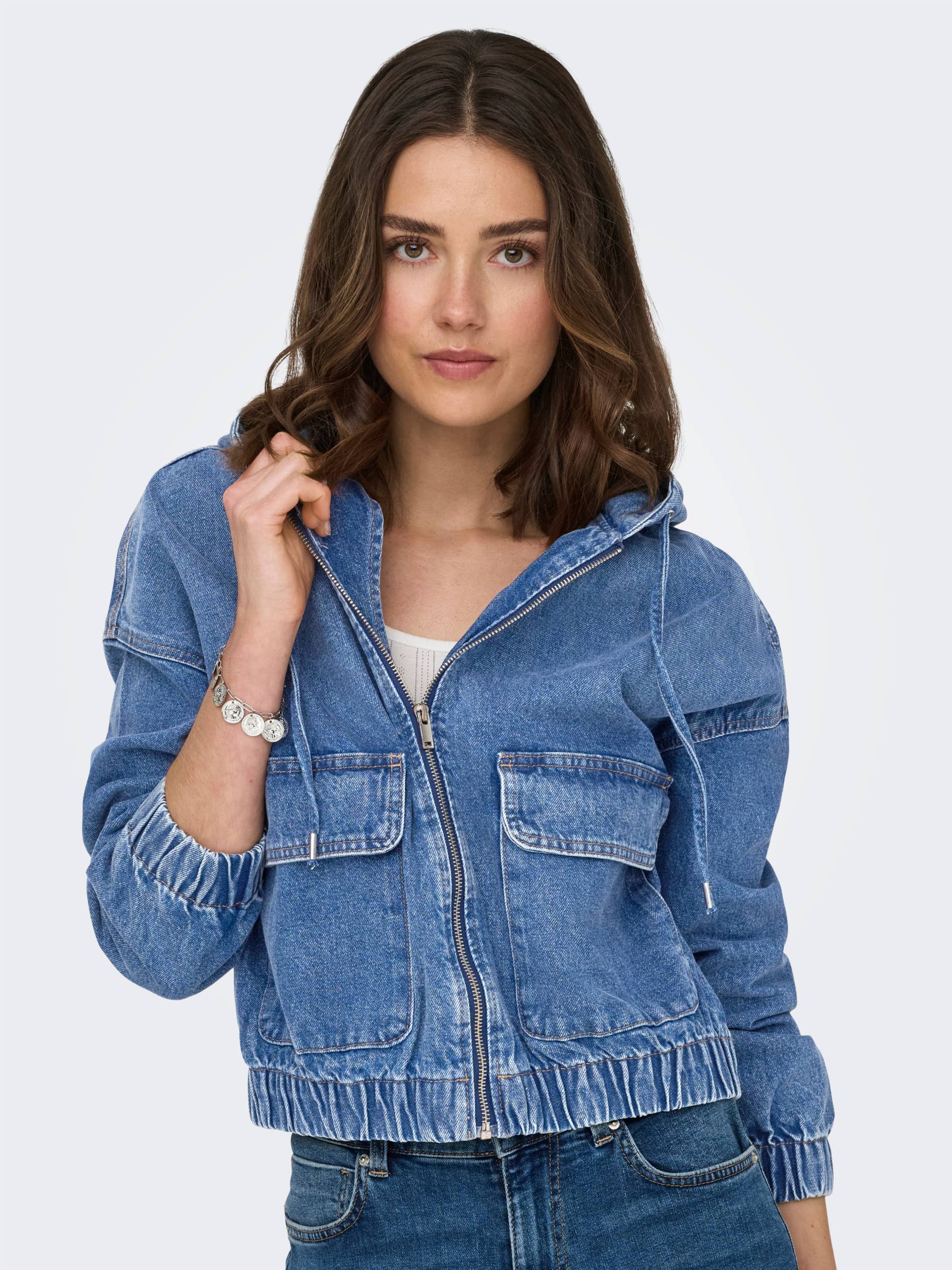 ONLY Jeansjacke »ONLKENZIE L/S DNM JACKET AKM«, mit Kapuze ONLY Jeansjacke »ONLKENZIE L/S DNM JACKET AKM«, mit Kapuze von Only