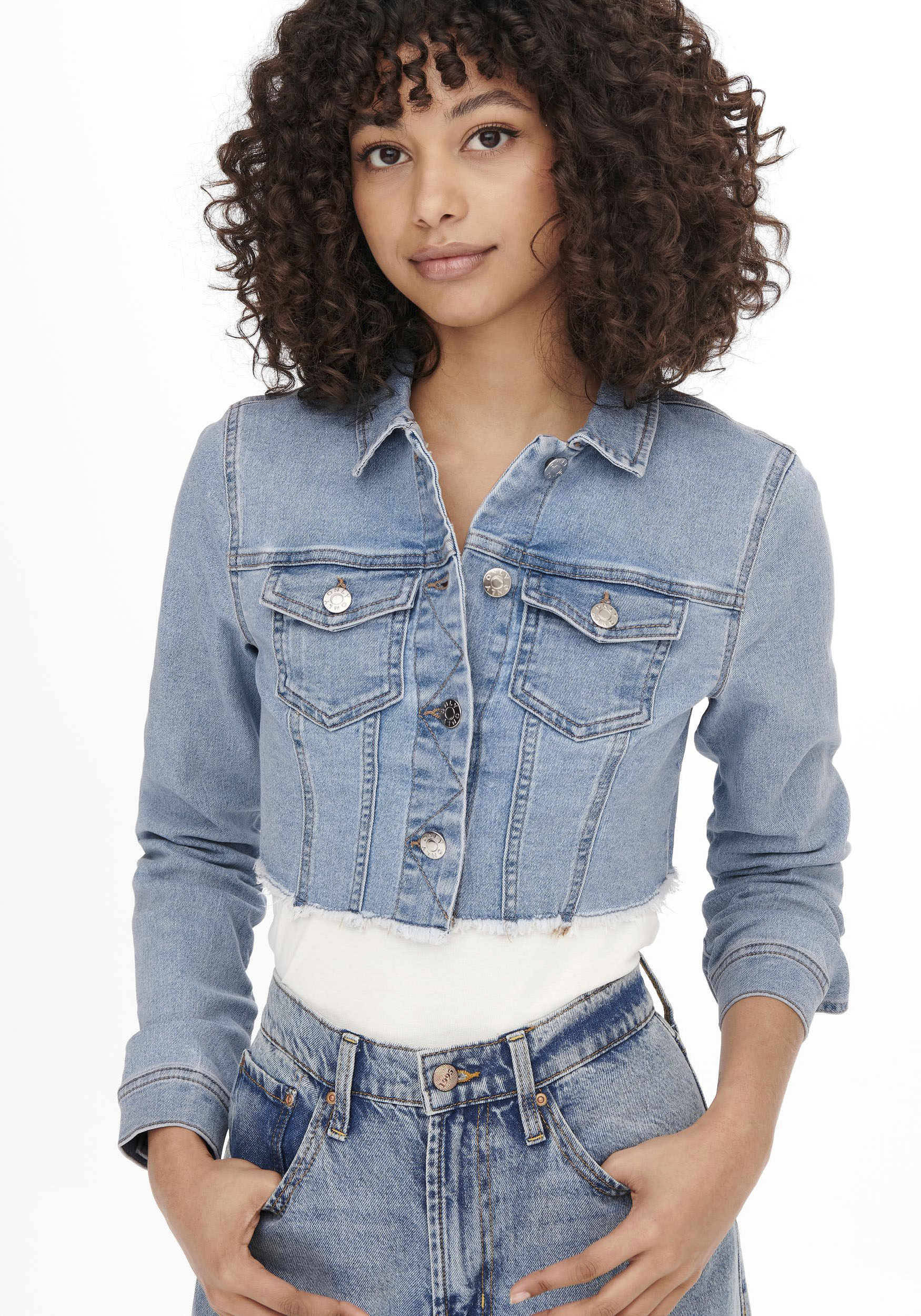 ONLY Jeansjacke »ONLWONDER LS CROPPED DNM JACKET GUA NOOS« ONLY Jeansjacke »ONLWONDER LS CROPPED DNM JACKET GUA NOOS« von Only