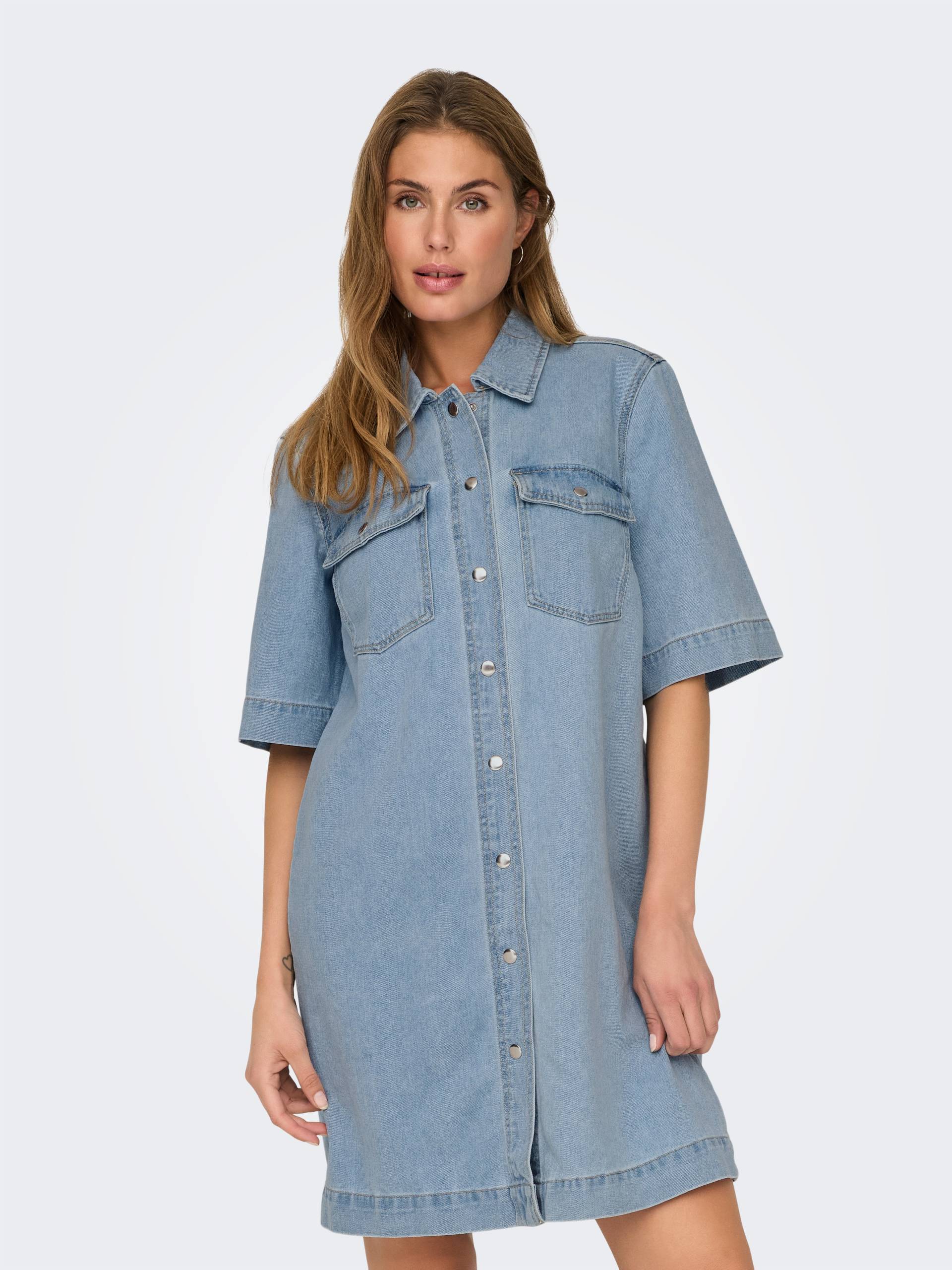 ONLY Jeanskleid »ONLBELLE S/S BUTTON DRESS DNM GUA NOOS« ONLY Jeanskleid »ONLBELLE S/S BUTTON DRESS DNM GUA NOOS« von Only