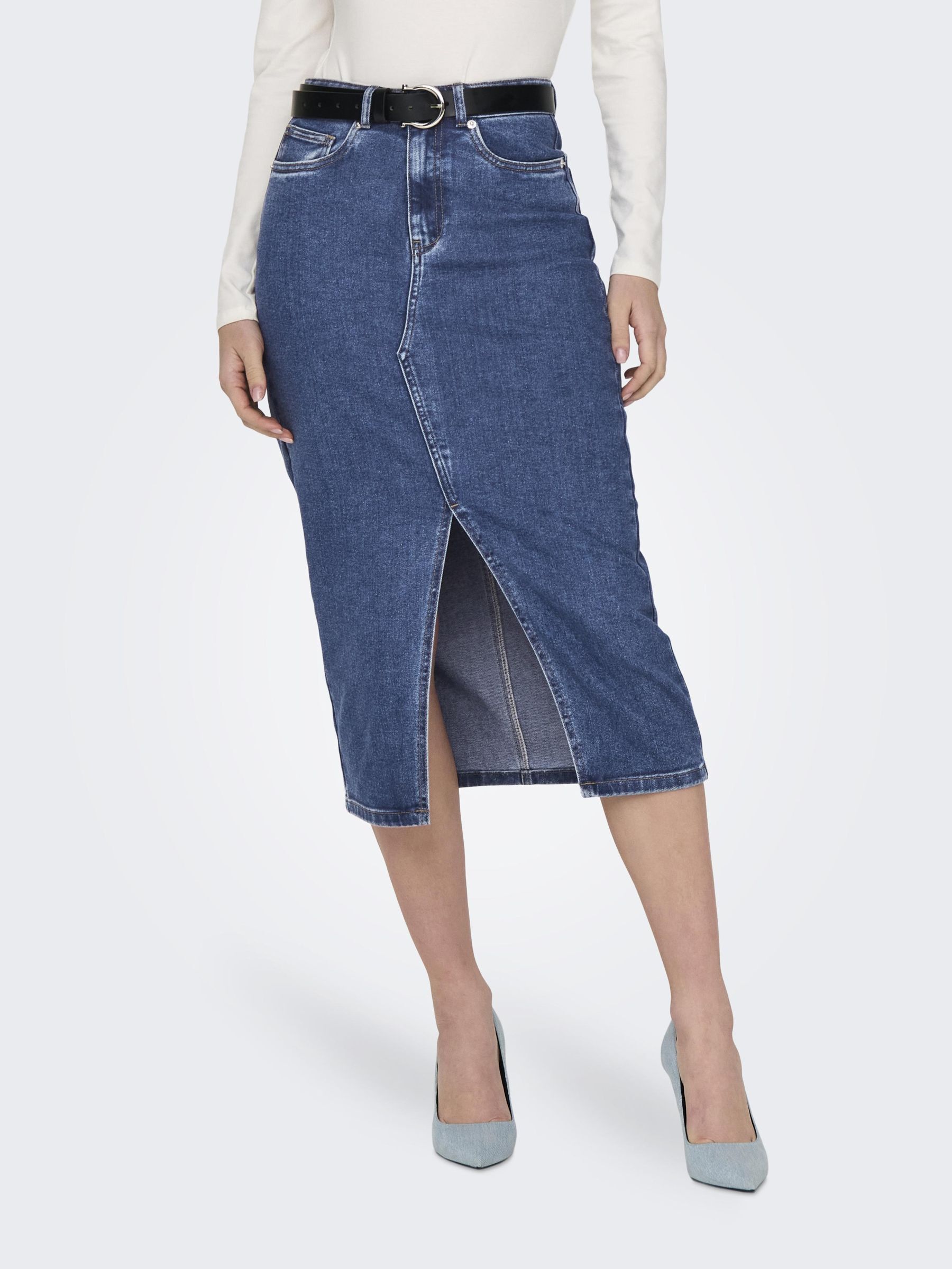 ONLY Jeansrock »ONLSIRI FRONT SLIT SKIRT DNM GUA NOOS« ONLY Jeansrock »ONLSIRI FRONT SLIT SKIRT DNM GUA NOOS« von Only