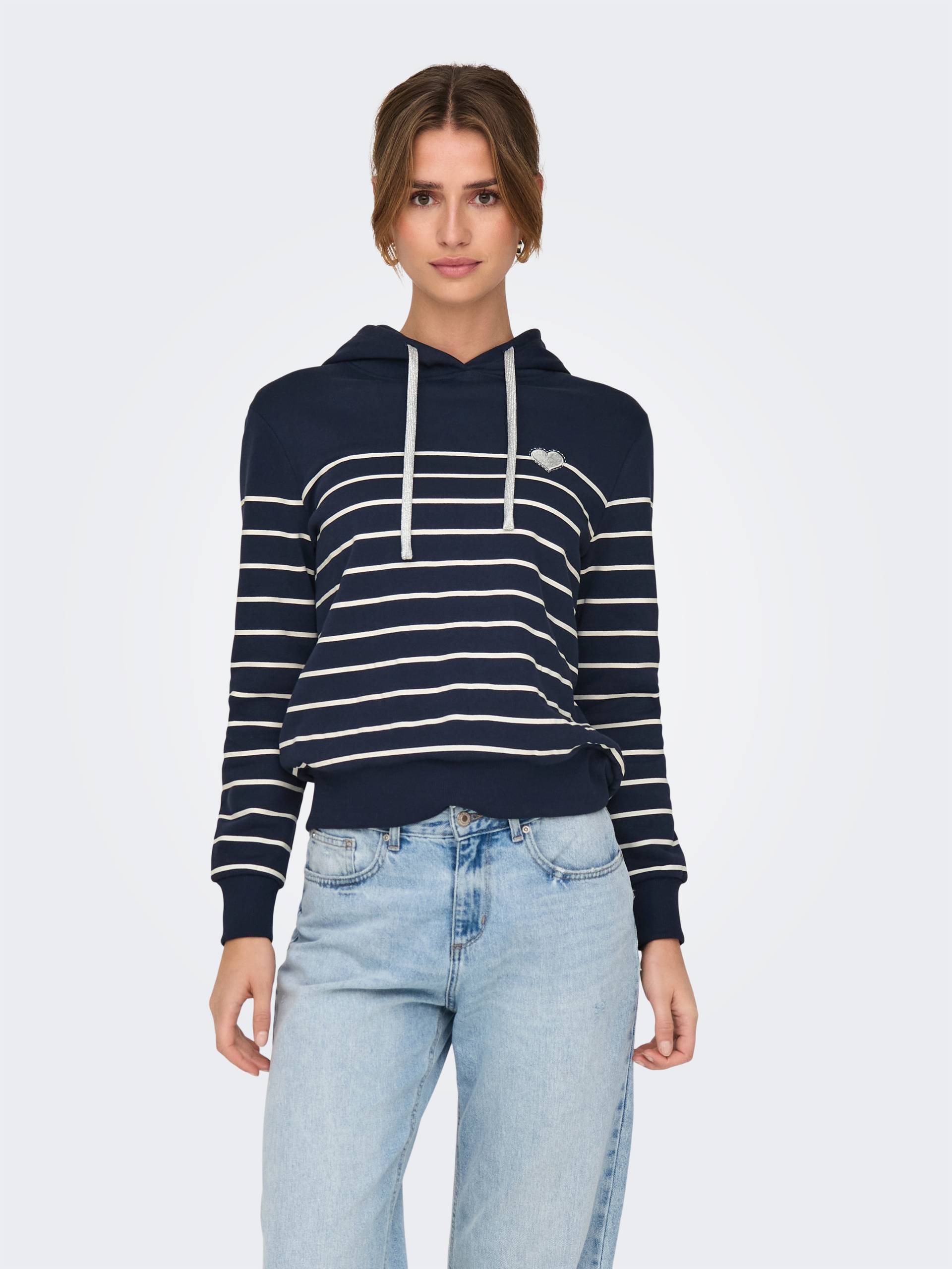 ONLY Kapuzensweatshirt »ONLADELLE L/S STRIPE HOOD SWT« von Only