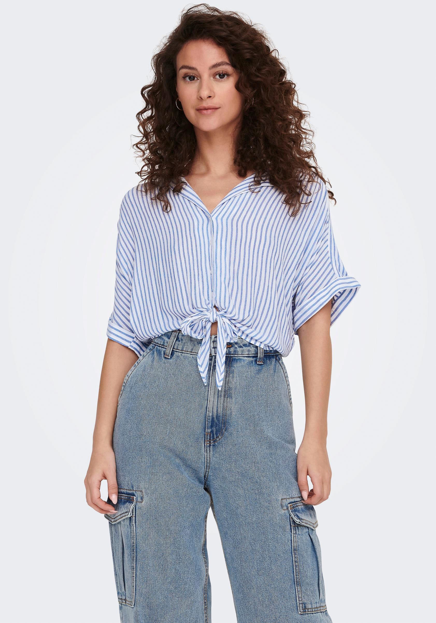 ONLY Kurzarmbluse »ONLPAULA LIFE S/S TIE SHIRT WVN NOOS« ONLY Kurzarmbluse »ONLPAULA LIFE S/S TIE SHIRT WVN NOOS« von Only