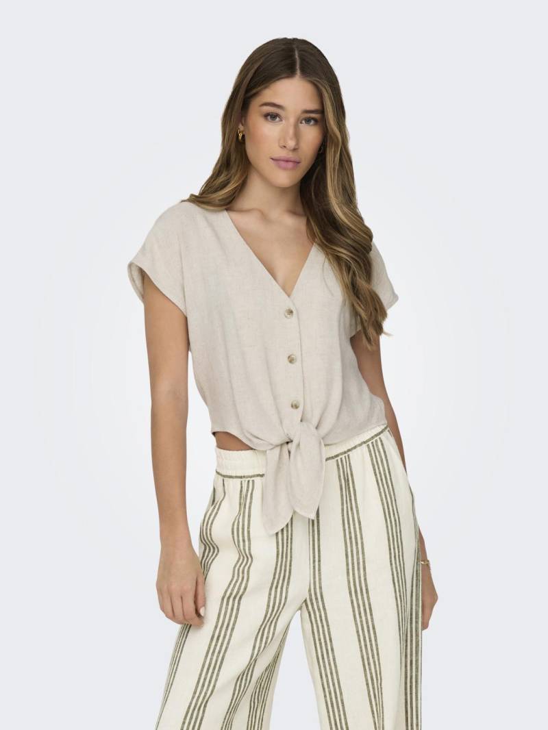 ONLY Kurzarmbluse »ONLSIESTA SS KNOT LIN BL SHIRT PNT NOOS« von Only
