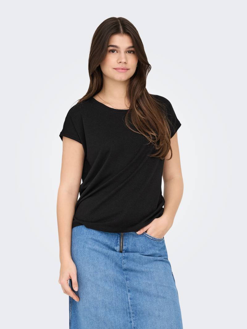 ONLY Kurzarmshirt »ONLCLAUDIA S/S GLITTER STRIPE TOP JRS« von Only