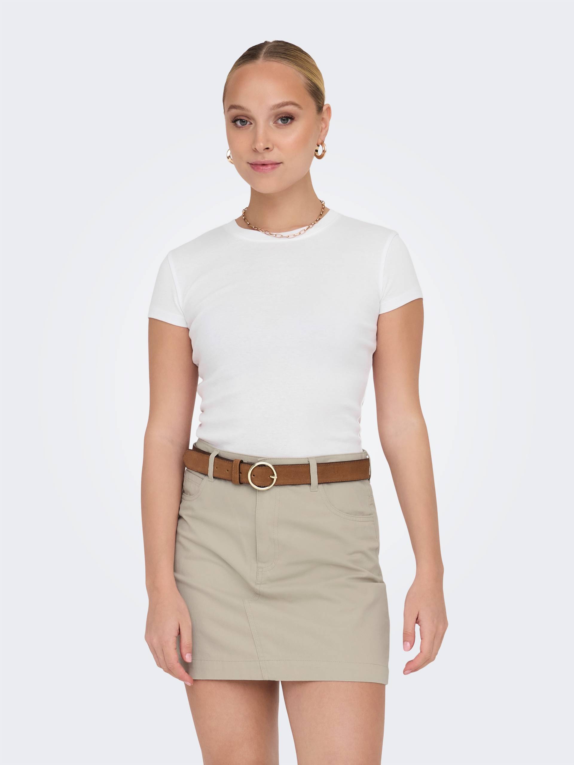 ONLY Kurzarmshirt »ONLELINA S/S O-NECK SHORT TOP JRS NOOS« ONLY Kurzarmshirt »ONLELINA S/S O-NECK SHORT TOP JRS NOOS« von Only