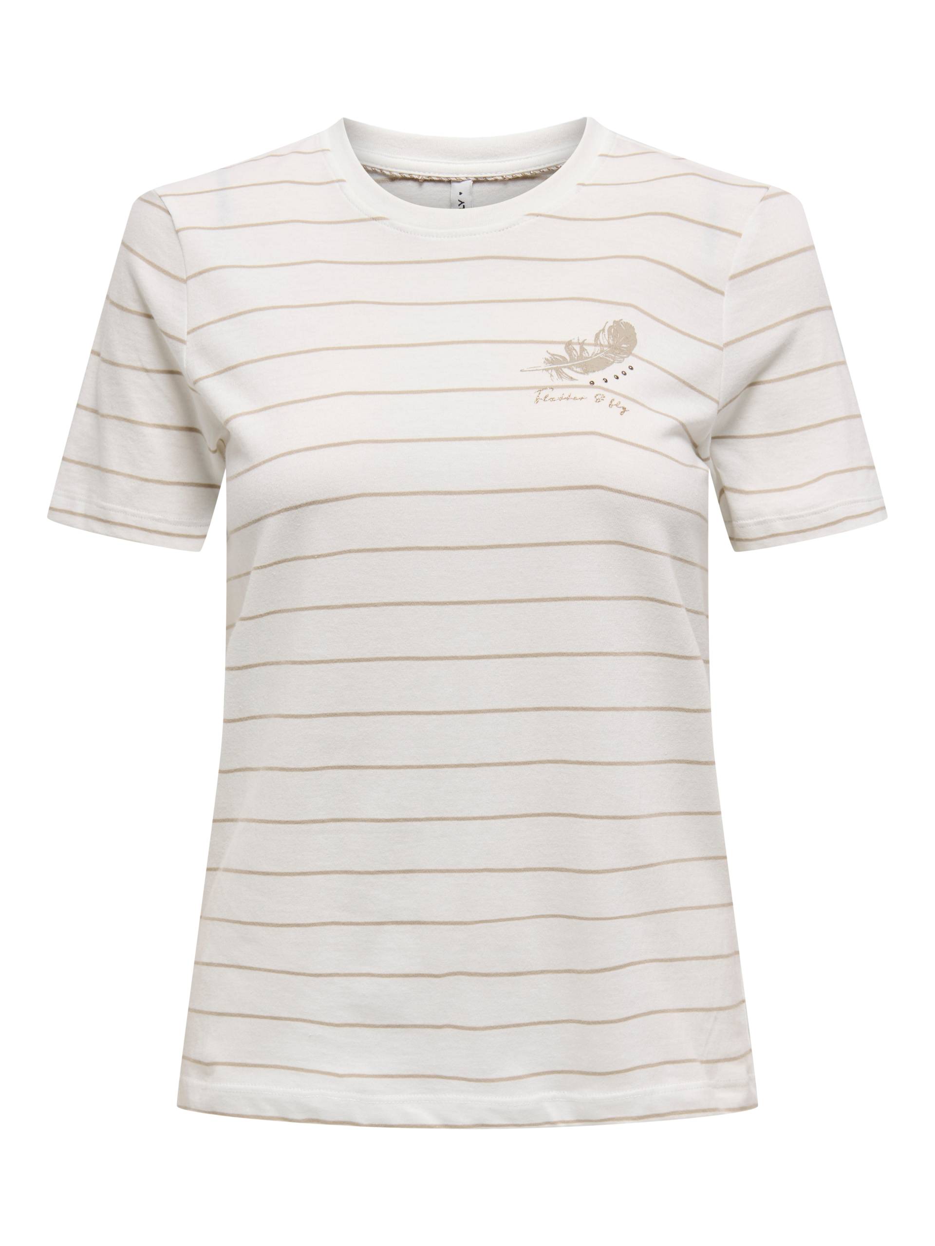 ONLY Kurzarmshirt »ONLKITA LIFE REG S/S FEATHERS TOP JRS« von Only