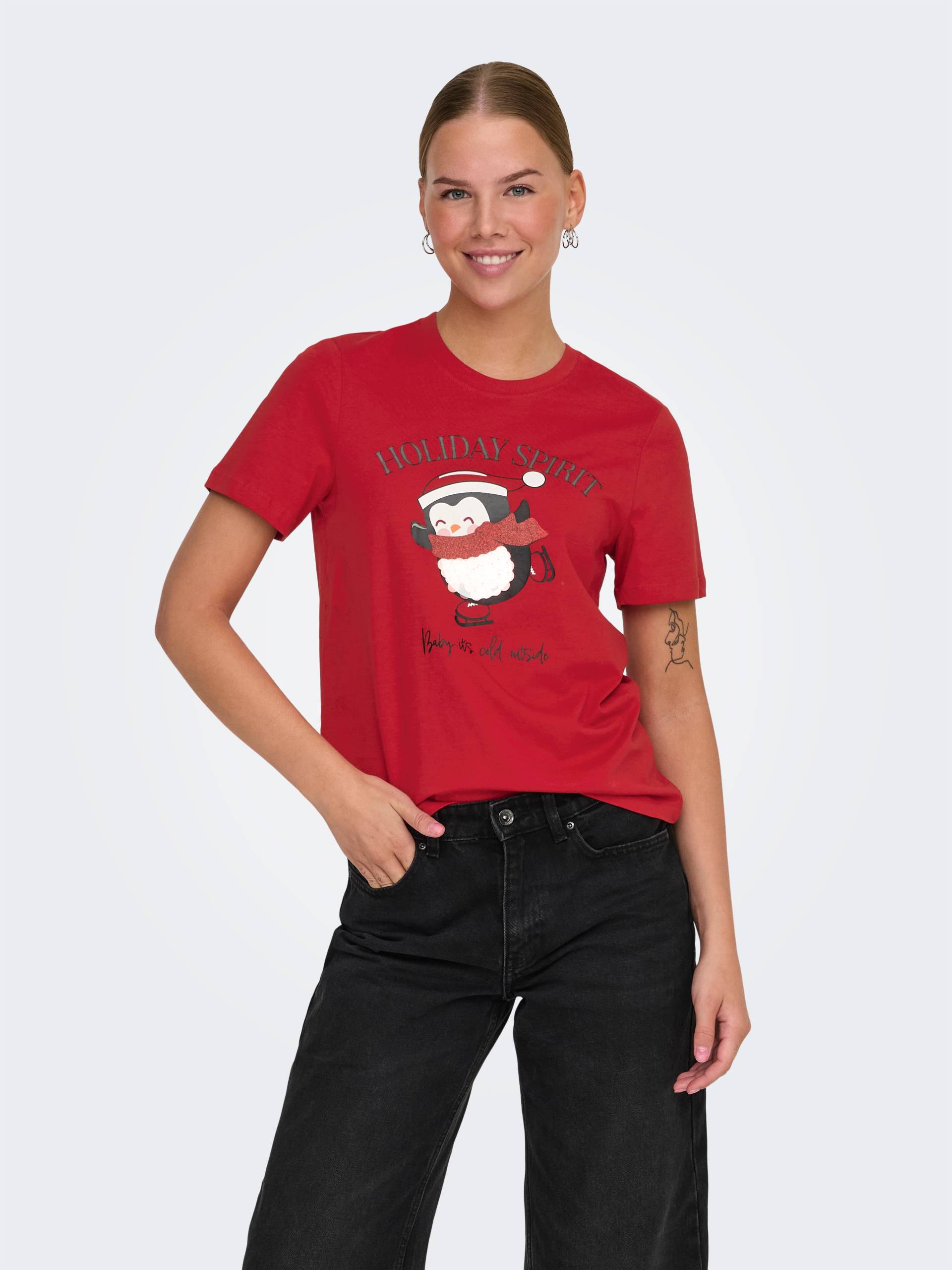 ONLY Kurzarmshirt »ONLKITA LIFE REG S/S TOP BOX XMAS JRS« ONLY Kurzarmshirt »ONLKITA LIFE REG S/S TOP BOX XMAS JRS« von Only