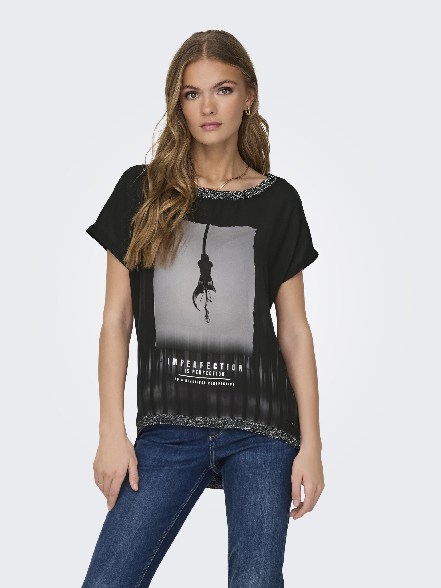ONLY Kurzarmshirt »ONLMICKELA S/S PHOTO TOP BOX JRS« ONLY Kurzarmshirt »ONLMICKELA S/S PHOTO TOP BOX JRS« von Only