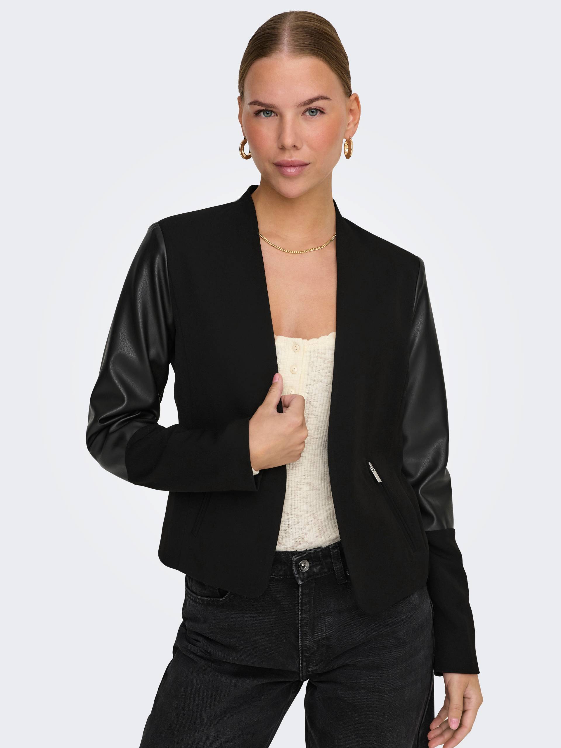 ONLY Kurzblazer »ONLFARIDA LIFE L/S ZIP PU DET BLAZER TLR« ONLY Kurzblazer »ONLFARIDA LIFE L/S ZIP PU DET BLAZER TLR« von Only