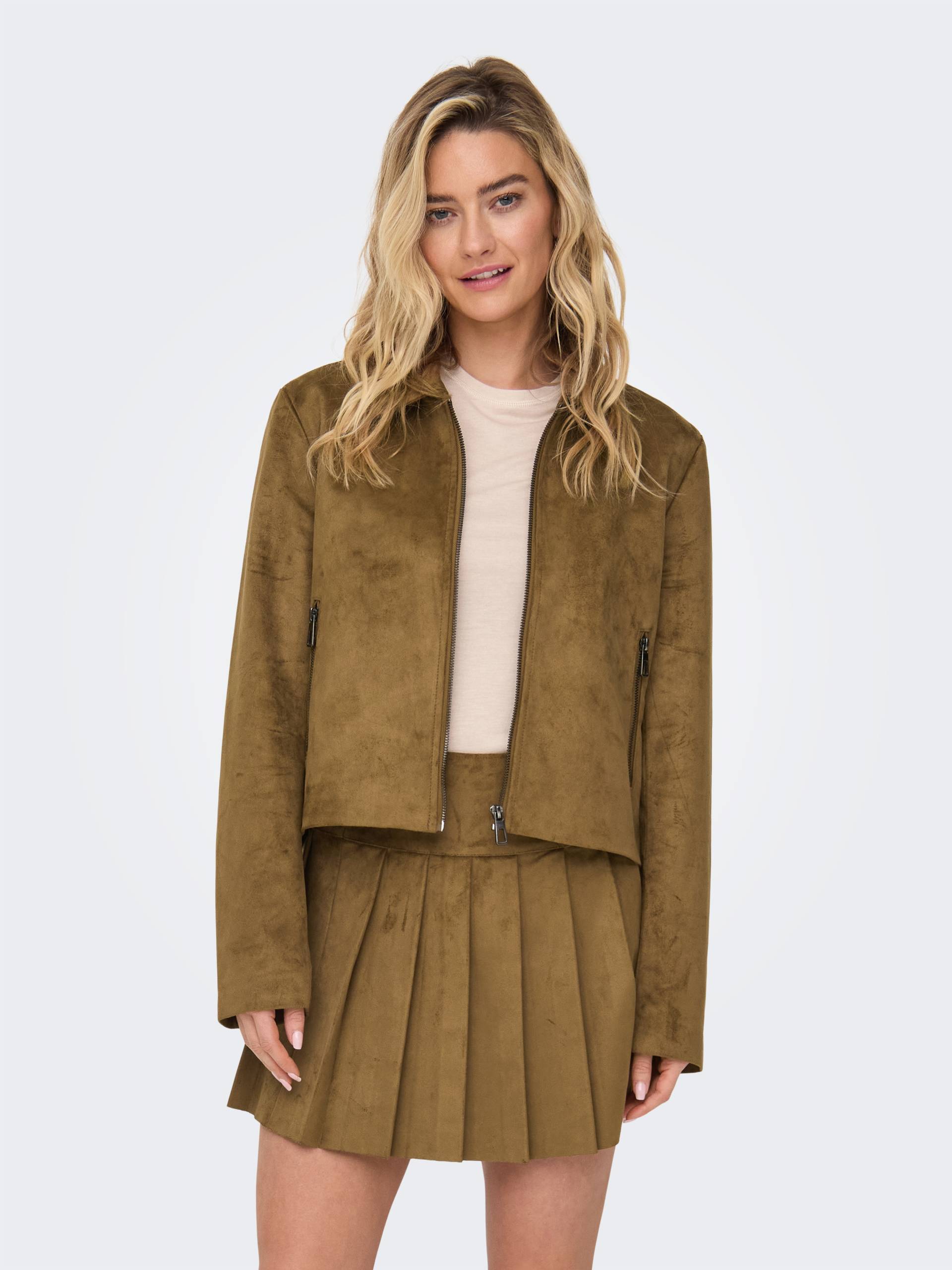ONLY Kurzjacke »ONLTULIP FAUX SUEDE ZIP JACKET OTW« ONLY Kurzjacke »ONLTULIP FAUX SUEDE ZIP JACKET OTW« von Only