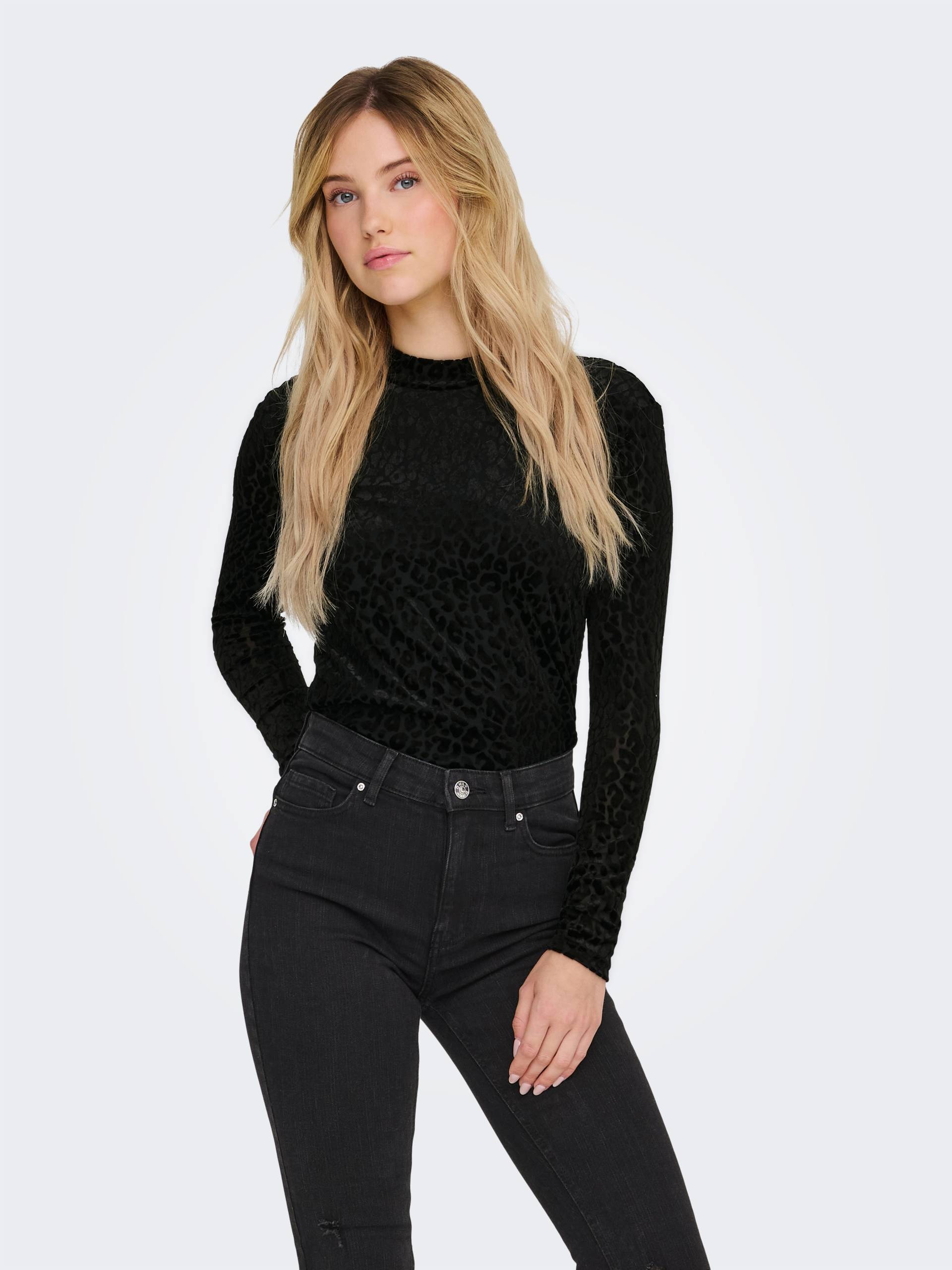 ONLY Langarmshirt »ONLELIANA L/S HIGHNECK TOP BOX JRS« ONLY Langarmshirt »ONLELIANA L/S HIGHNECK TOP BOX JRS« von Only