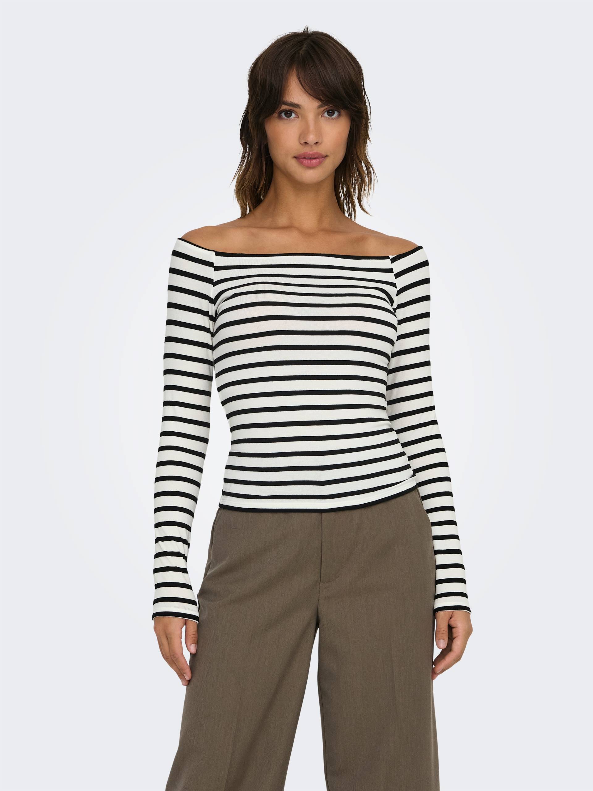 ONLY Langarmshirt »ONLGLAMOUR L/S BOAT NECK TOP BOX CC JRS« von Only
