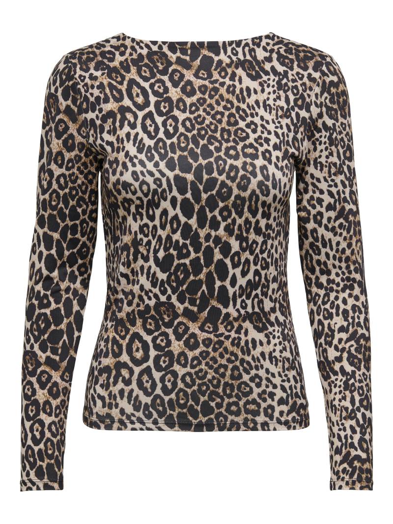 ONLY Langarmshirt »ONLLONE LEO L/S TWO WAY TOP JRS«, Mit tiefem Ausschnitt vorne oder hinten zu tragen von Only