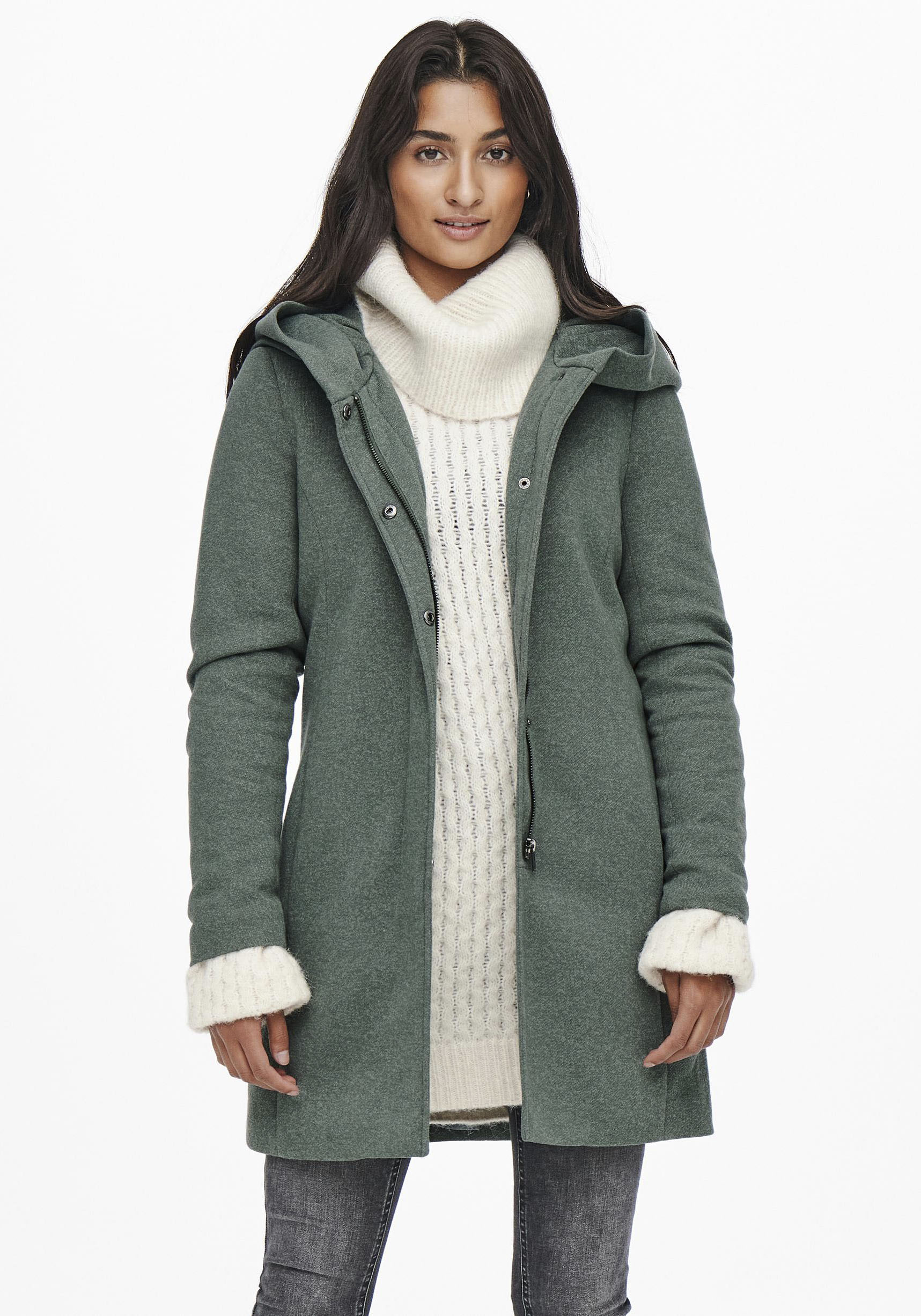 ONLY Langjacke »ONLSEDONA LIGHT COAT OTW NOOS«, mit Kapuze, in melierter Optik ONLY Langjacke »ONLSEDONA LIGHT COAT OTW NOOS«, mit Kapuze, in melierter Optik von Only