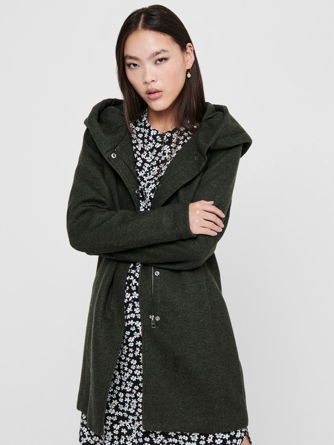 ONLY Langjacke »ONLSEDONA LIGHT COAT OTW NOOS«, mit Kapuze, in melierter Optik ONLY Langjacke »ONLSEDONA LIGHT COAT OTW NOOS«, mit Kapuze, in melierter Optik von Only