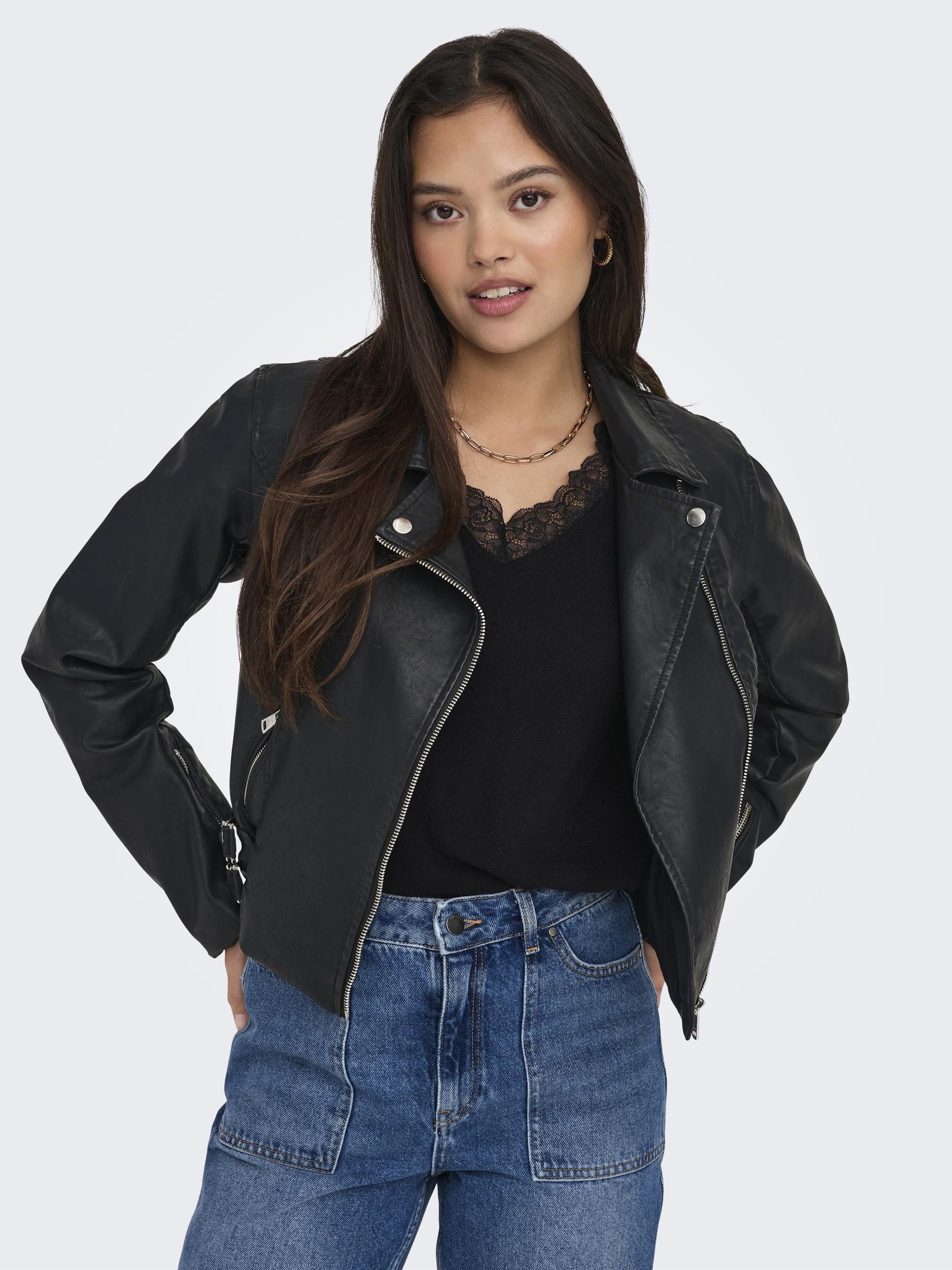 ONLY Lederimitatjacke »ONLALBA FAUX LEATHER BIKER CC OTW«, mit vielen Biker Details ONLY Lederimitatjacke »ONLALBA FAUX LEATHER BIKER CC OTW«, mit vielen Biker Details von Only